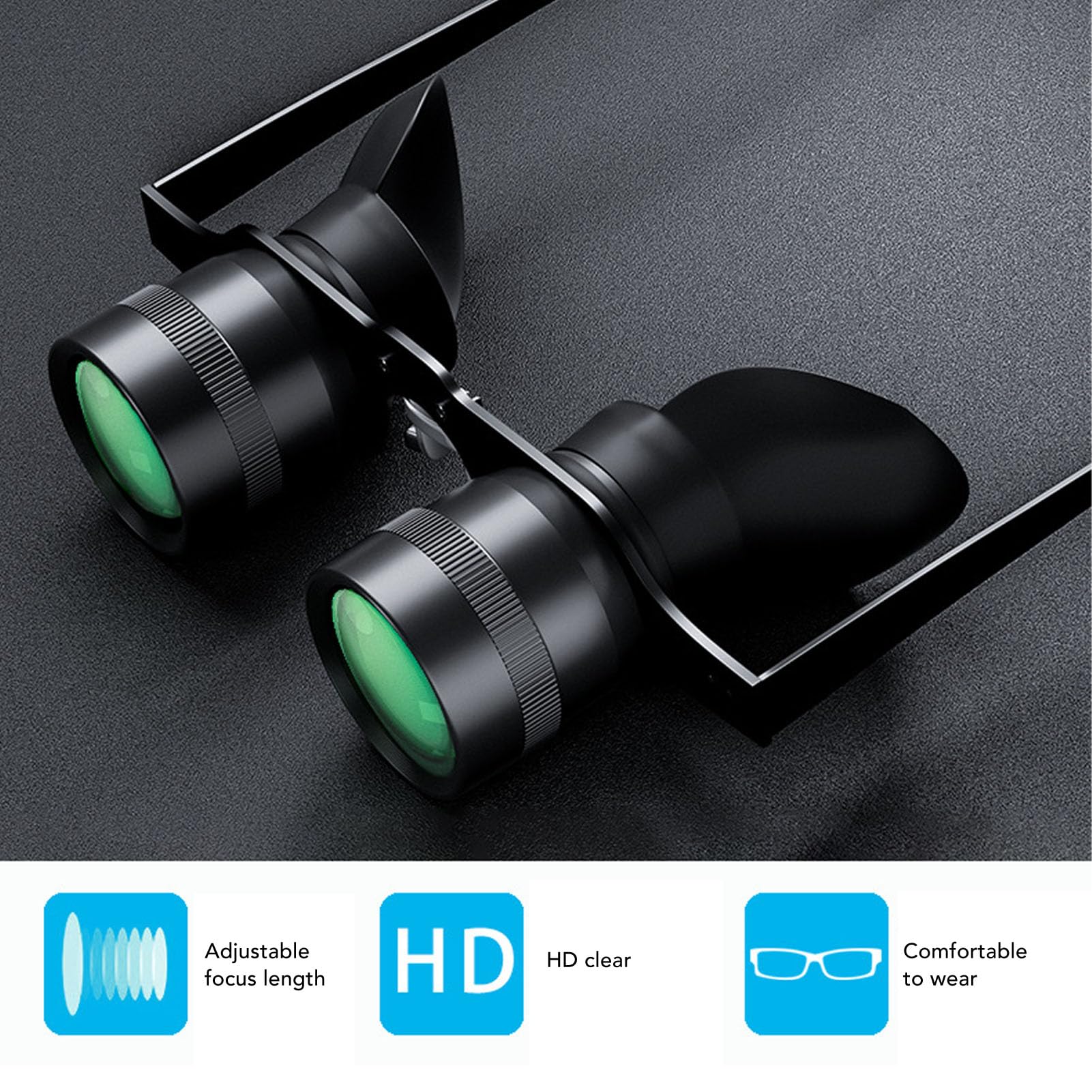 Binocular Glasses, 10X Zoom Hd Lens Adjustable Focus Distance, For Fishing Bird Watching Sports, Concerts, Theater, Opera, Tv, S