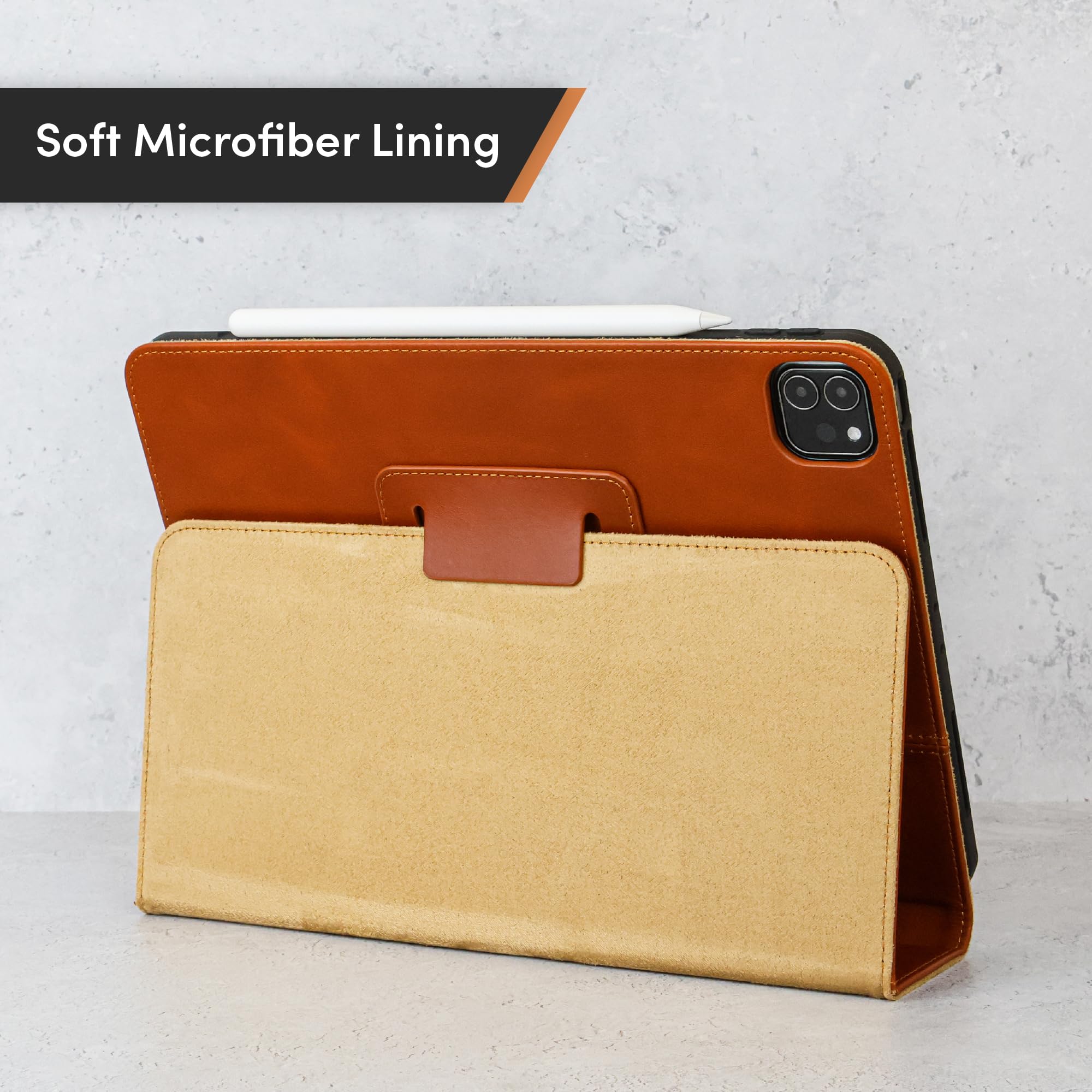 Casemade Real Leather Case Compatible With Ipad Pro 11    M4 (2024)   Full Grain Leather Cover, Auto Sleep/Wake, Dual Stand Posi