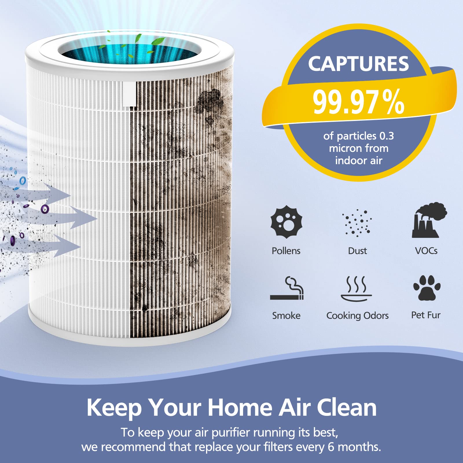 Air180 Replacement Filter, Compatible With Bissell Air180 And Bissell Air180 Max Air Purifie R, 3 In 1 True Hepa Filter Compare