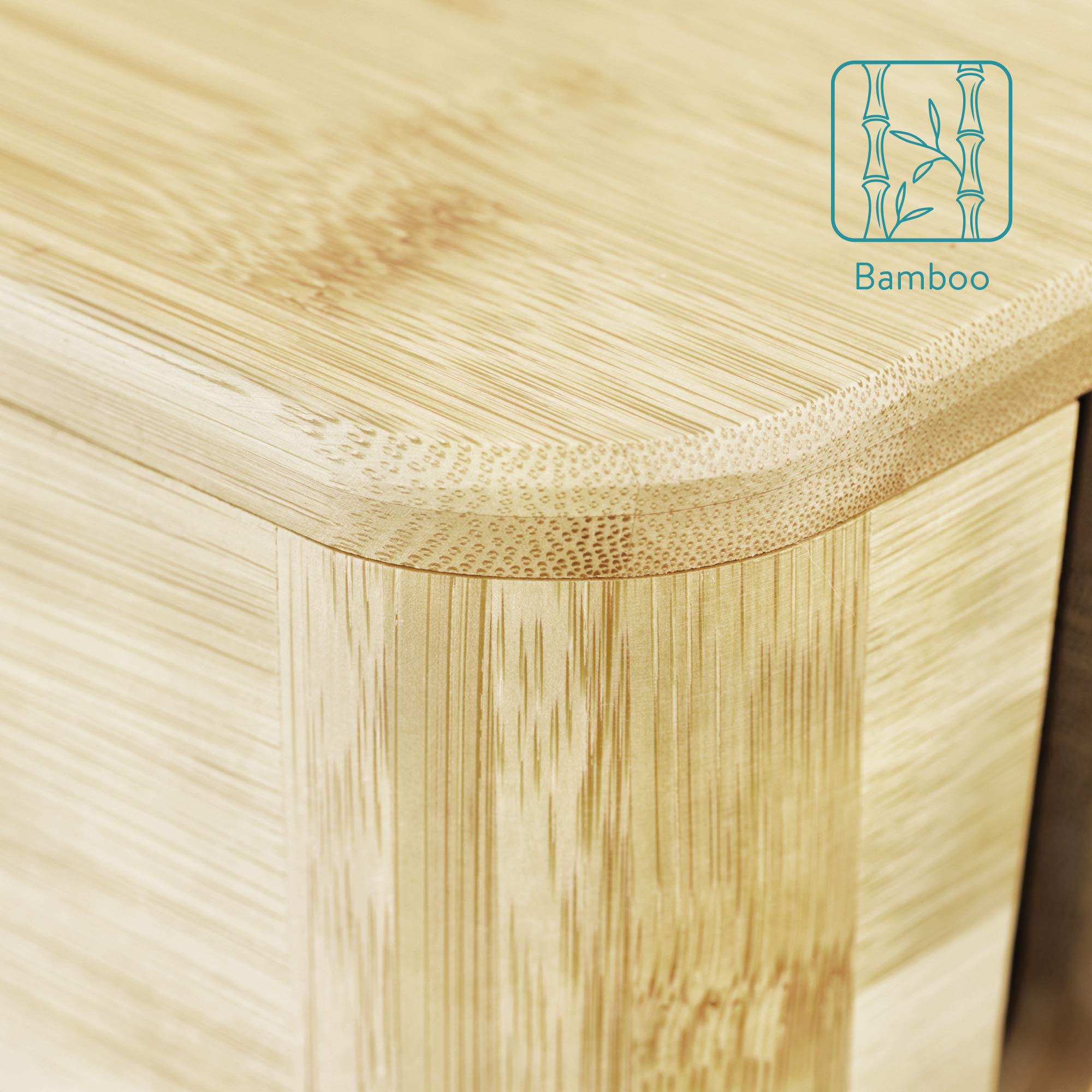 Navaris Cable Tidy Box   Bamboo Cable Storage Box Organizer For Wires, Cables, Extension Sockets, Chargers, Plugs, Tv, Network A