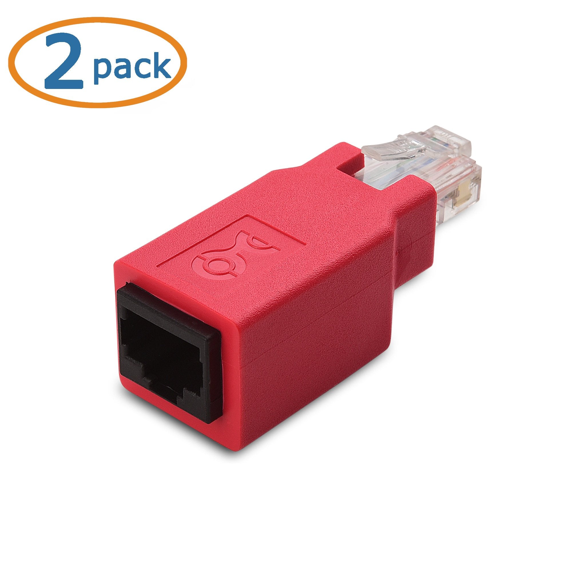 Cable Matters Crossover Adapter 2-Pack, Red, Model 160025x2-E, High-Quality Crossover Cable Adapters