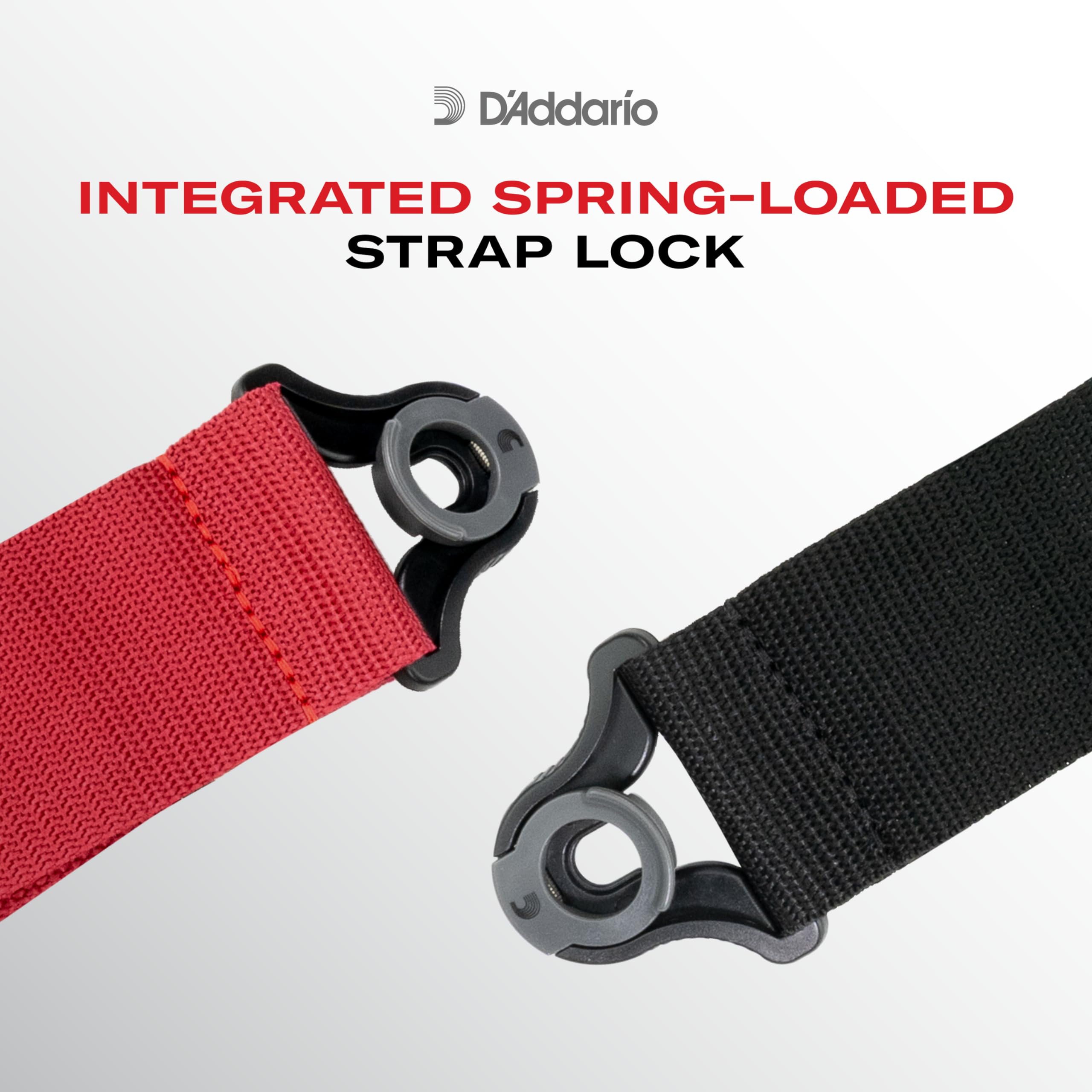 D'Addario Auto Lock Guitar Strap   Midnight