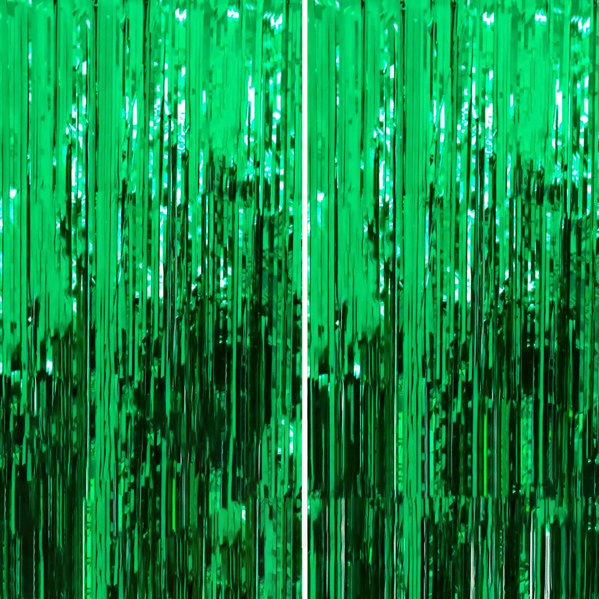 Dazzle Bright Backdrop Curtain, 3Ft X 8Ft Metallic Tinsel Foil Fringe Curtains Photo Booth Background For Baby Shower Party Birt