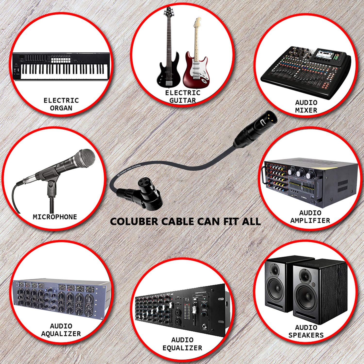 Balanced Xlr Cable Male To Right Angle Female   3 Feet Purple   Pro 3 Pin Microphone Connector For Powered Speakers, Audio Inter