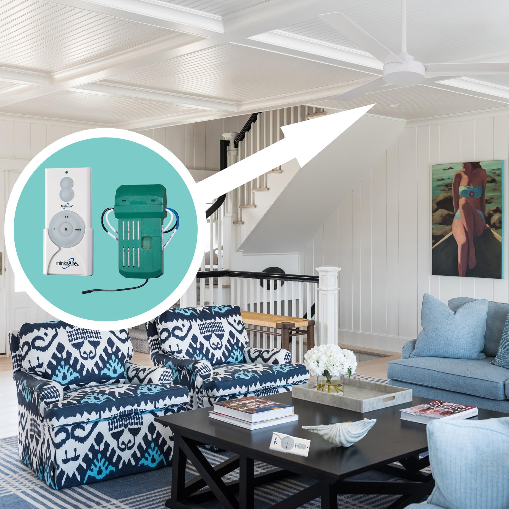 Minka Aire Hand Held Remote Control System   White   Rcs223