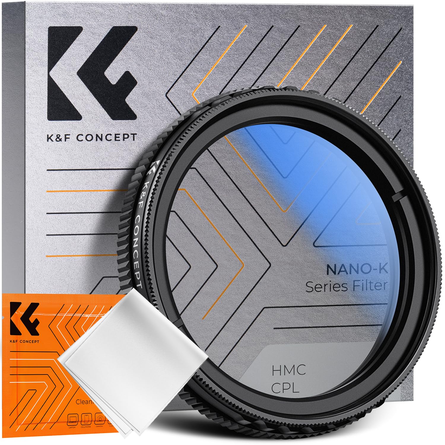 K&F Concept 40Mm Ultra Slim Cpl Circular Polarizer Filter For Vantrue E1, E2, E3, E1 Lite, S1 Pro, N4 Pro N5 Dash Cam, Reduce Gl