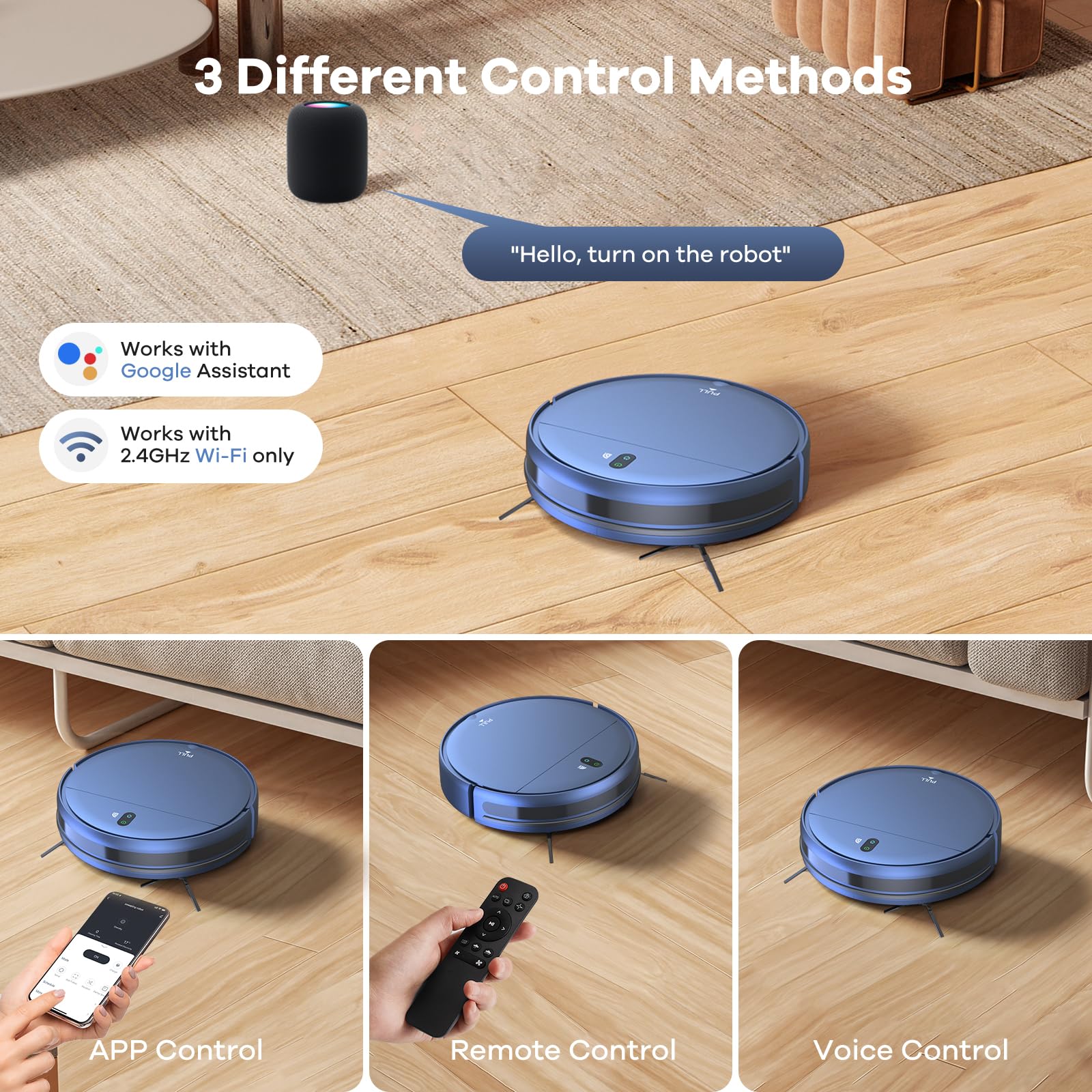 Zcwa Robot Vacuum And Mop Combo,2.4Ghz Wifi Link Vacuum Robot,4 Cleaning Mode Robotic Vacuums Cleaner,App/Remote Aspiradora Robo