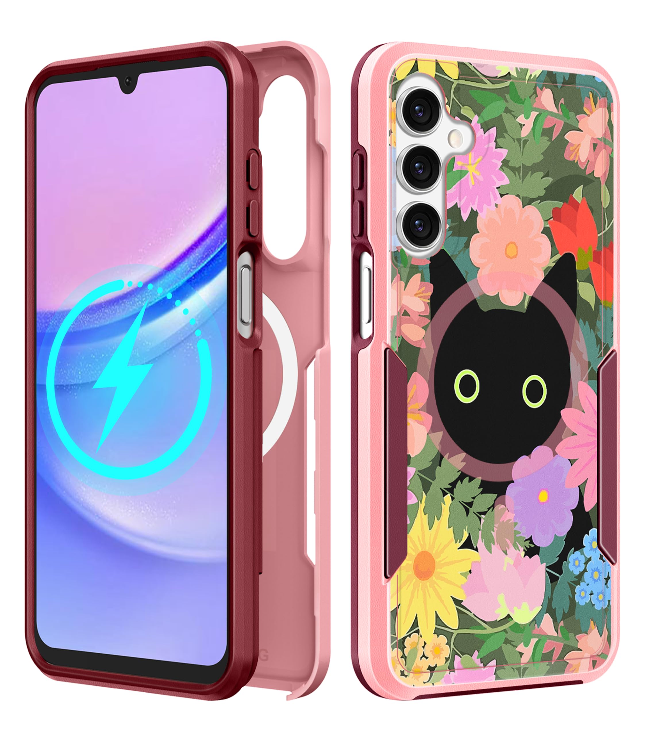 LISEVO for Samsung Galaxy A16 5G Phone Case - Compatible with MagSafe Women Girls Cute Magnetic Protective Cover Kawaii Girly Ca