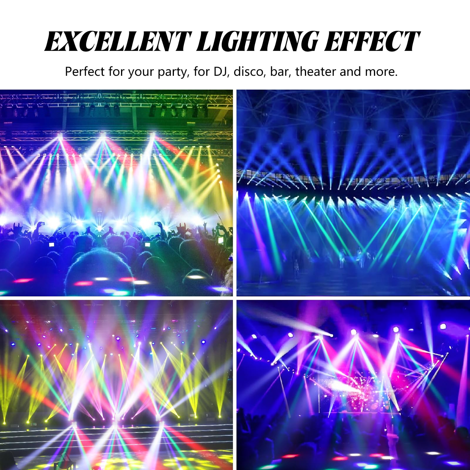 8X15W Spider Moving Head Light Led Rgbw 4In1 Portable Stage Light, Strobe Party Beam Dj Lighting Dmx 512 & Sound Activated For K
