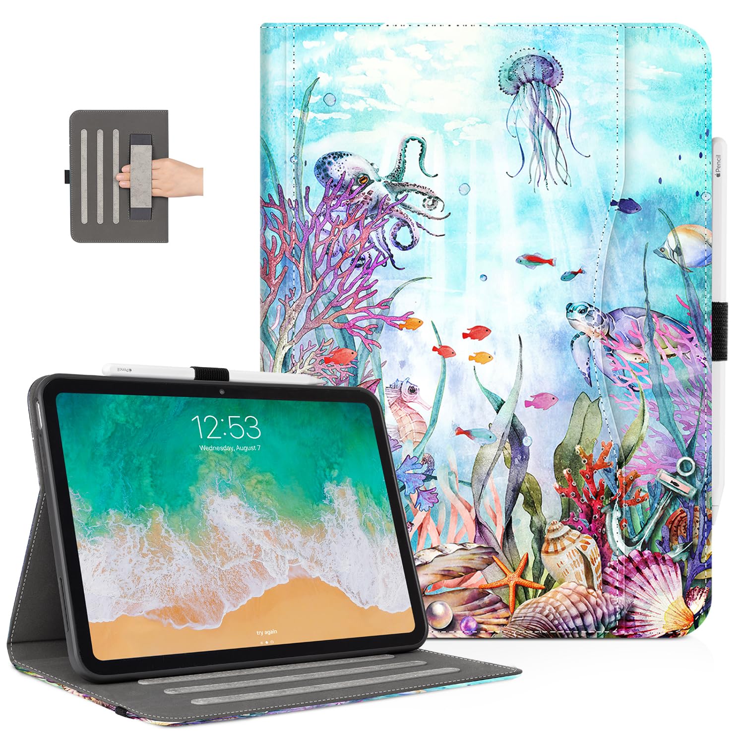 Case For Ipad 10Th Generation Case, For Ipad Case 10Th Generation Kids Men Women Shockproof Case Pencil Holder,Multi Angle Adjus