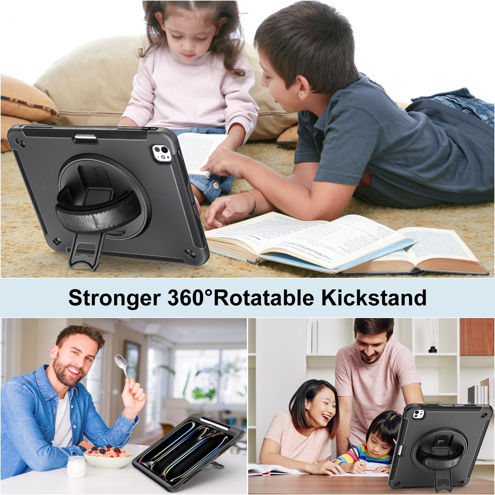 Miesherk Case For Ipad Pro 13 Inch, Military Grade Heavy Duty Shockproof Ipad 13 M4 Case (2024, 7Th Generation)   Screen Protect