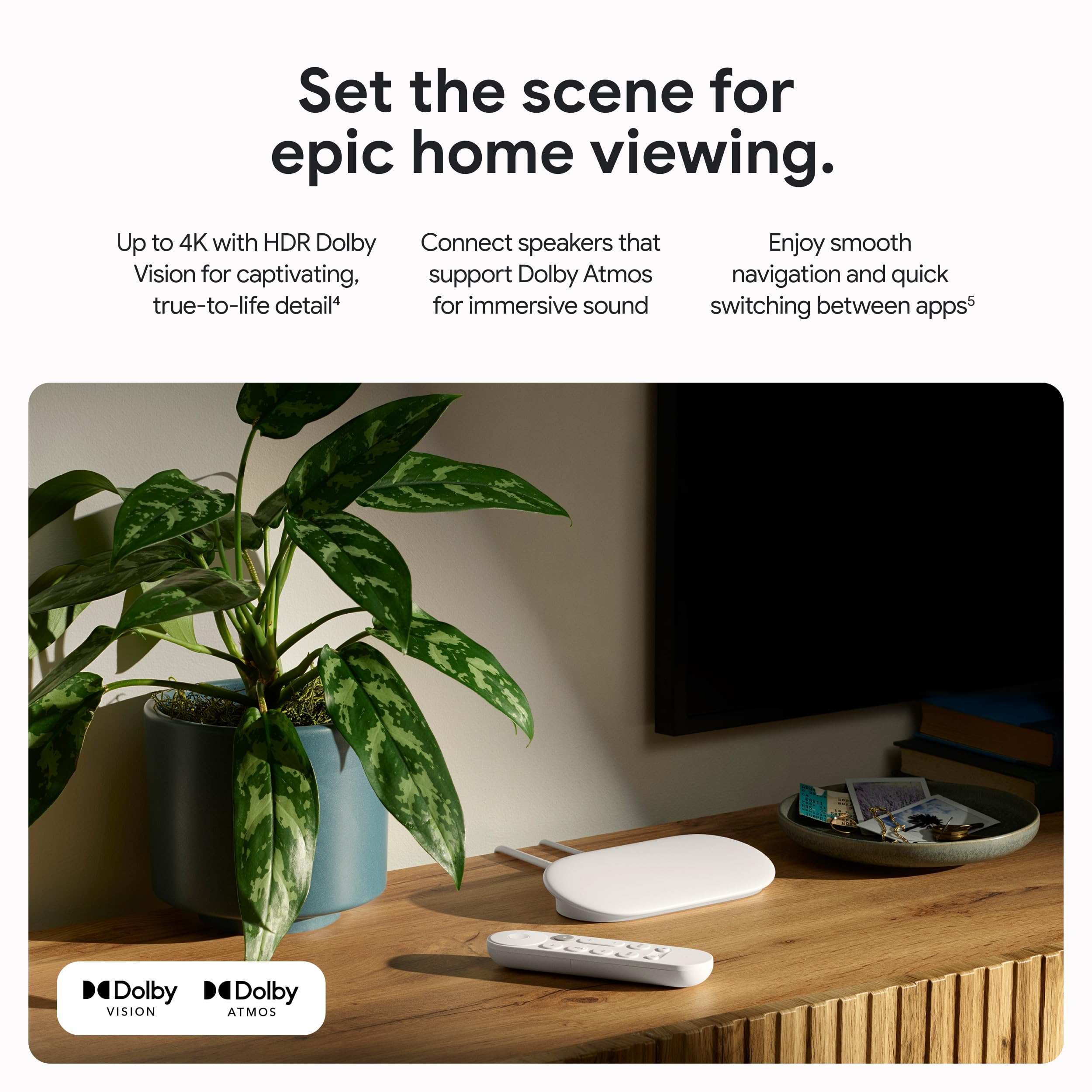 Google Tv Streamer 4K - Fast Streaming Entertainment On Your Tv With Voice Search Remote - Watch Movies, Shows, Live Tv, And Net