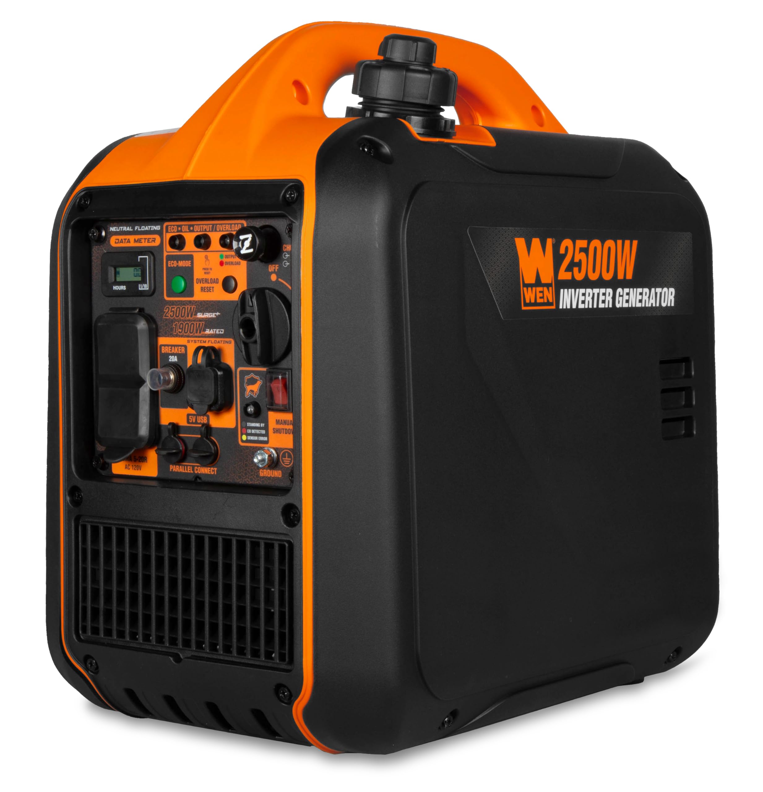 Wen 2500 Watt Inverter Generator, Quiet, Portable, And Lightweight With Fuel Shut Off And Co Watchdog (56250Ix)