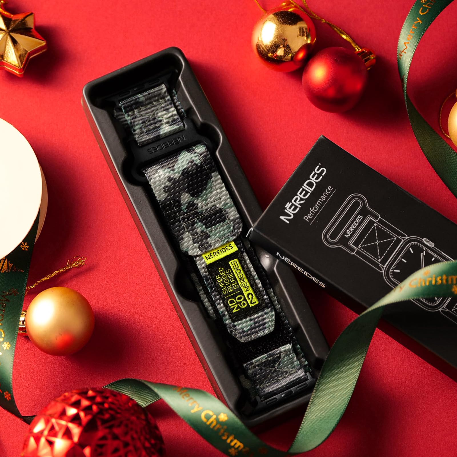 Nereides Compatible With Apple Watch Band Ultra 1/2, Nylon Sports Strap With Woven Design For 49Mm (Xl, Green Came)