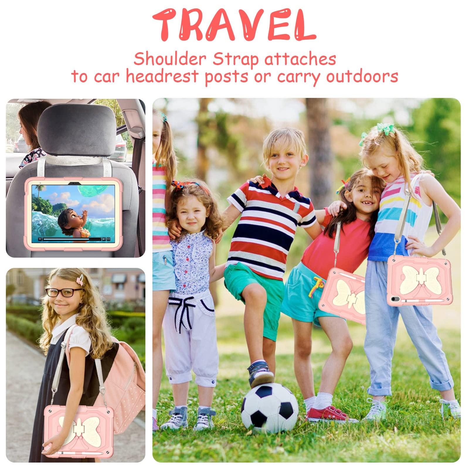 Ambison Ipad 10Th Generation Case 10.9 2022,With Tempered Glass Screen Protector, 10Th Gen Ipad Case For Kids Girls Rugged Shock