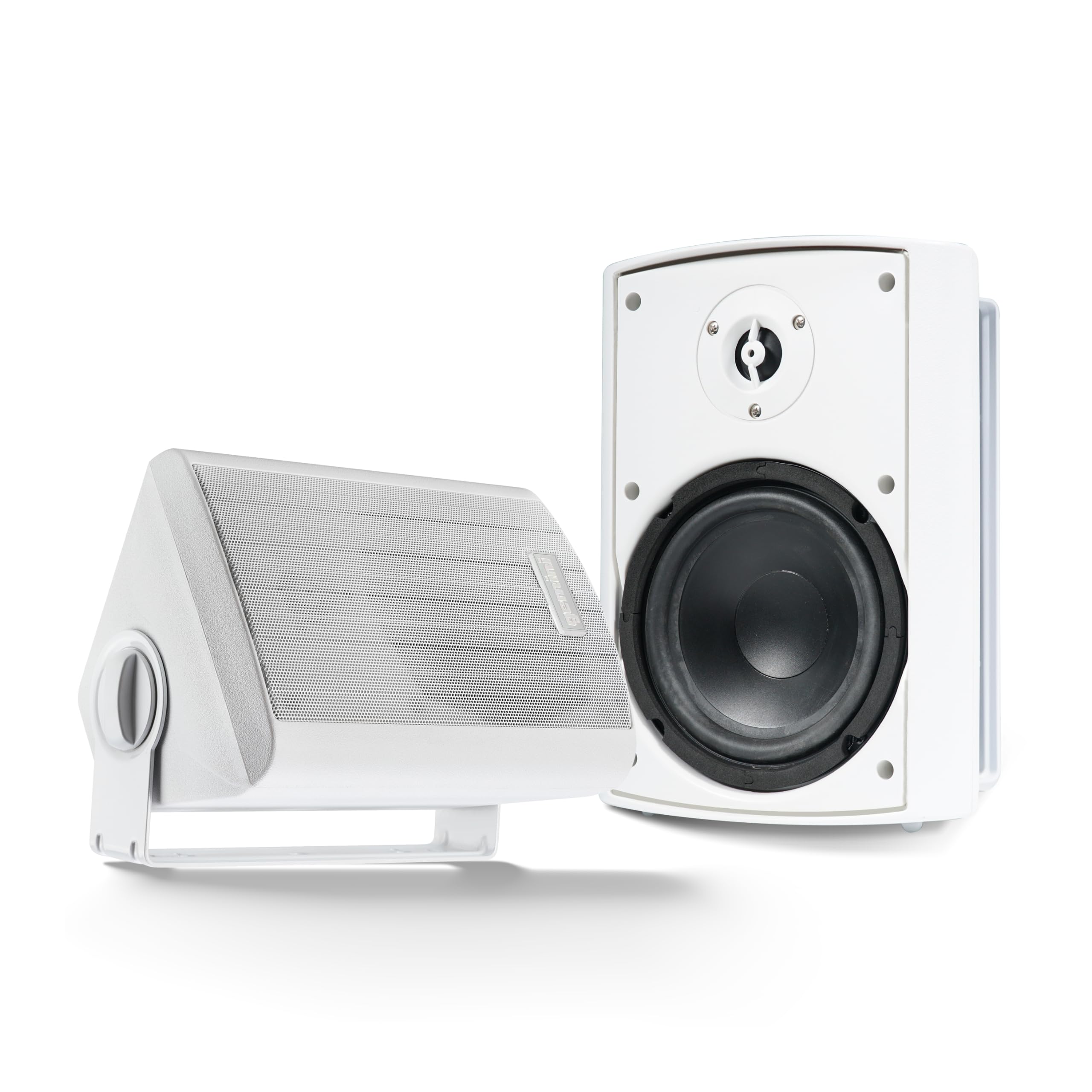 Gemini 5.25 Outdoor Wall-Mount Speakers, Pair, White (GHSI-W525BT-PR-WHT)