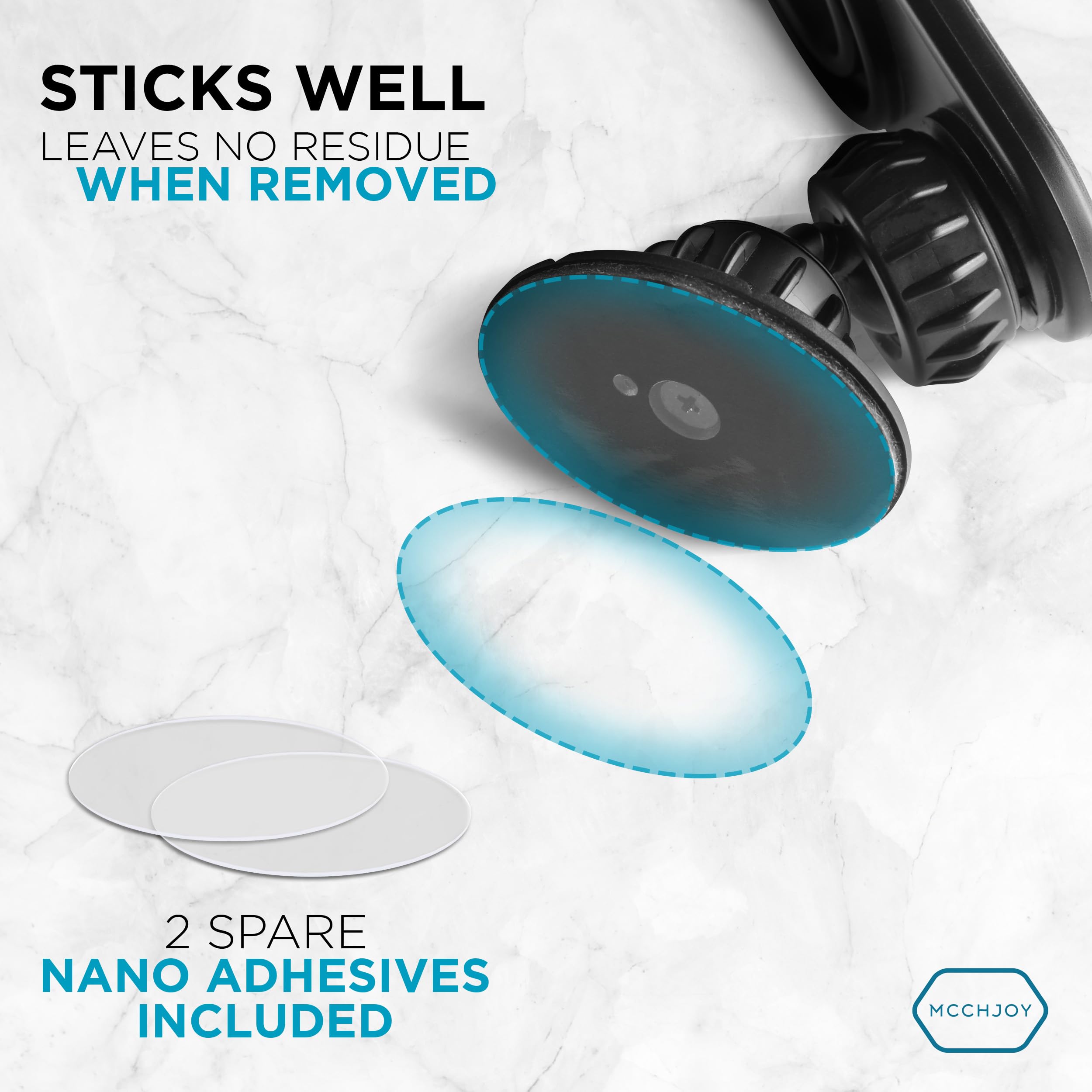 [2-Pack] Desk/Wall Mount For Popsockets - Strong Adhesive Phone Holder For Desk, Wall, Mirror (Not For Car) - Adjustable Angle,