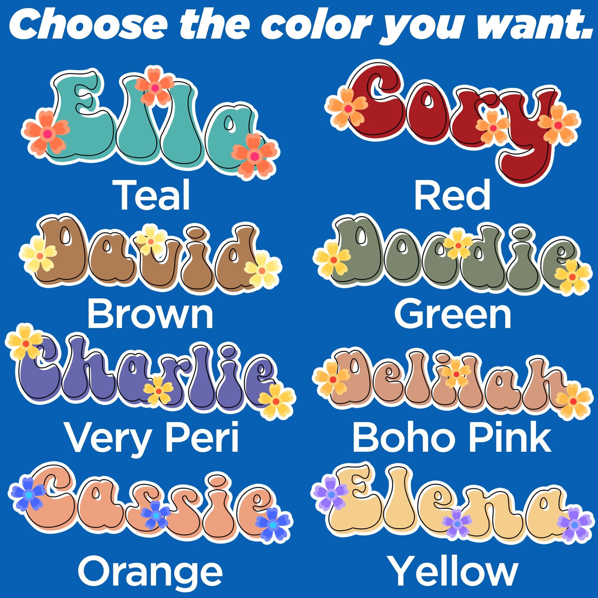 Personalized Custom Retro Your Name Sticker Name Retro Custom Sticker Personalized Name Sticker Custome Text Stickers Funny For