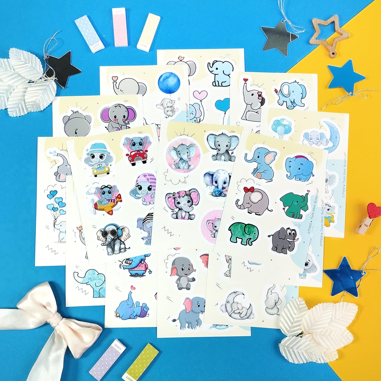 Elephant Stickers, Boy Elephant Stickers   Elephant Stickers For Water Bottle And Laptop, Elephant Shower Decorations, Elephant