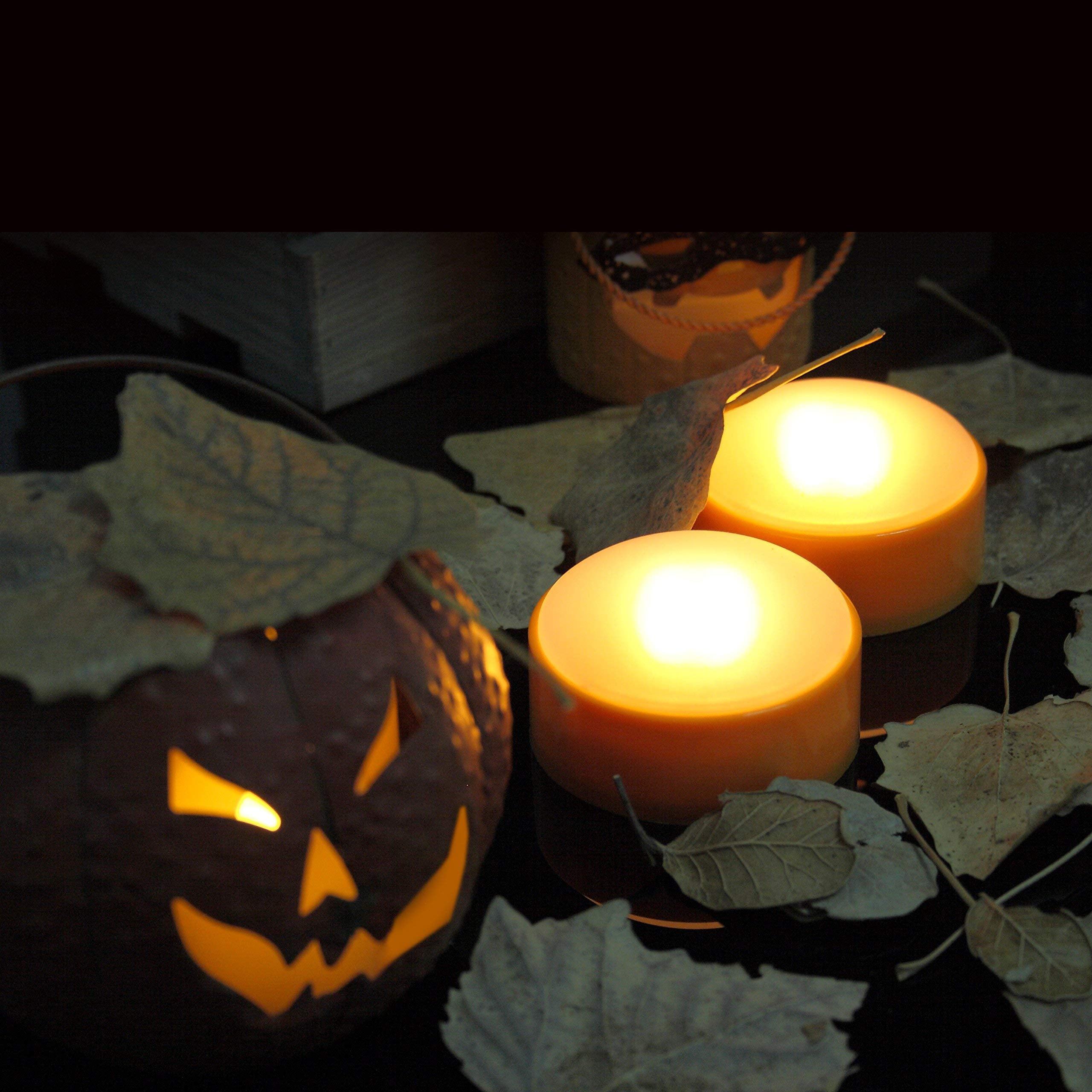 4 Pack Halloween Led Pumpkin Lights With Remote And Timers Battery Operated Jack O Lantern Lights Bright Flickering Flameless El
