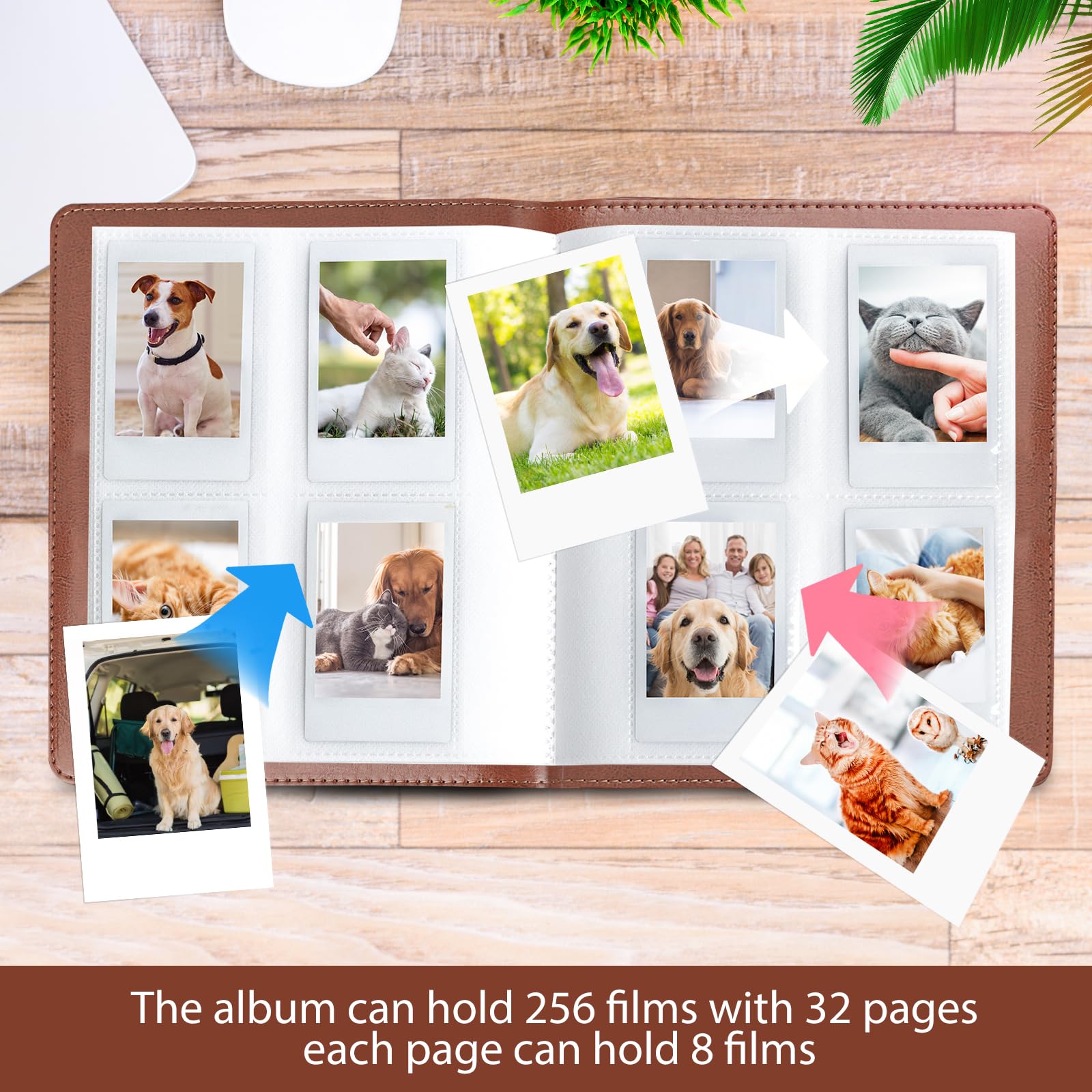 256 Pockets Photo Album For Fujifilm Instax Mini Liplay 11 9 8+ 8 7S Instant Camera/Mini Link Sp 1 Printer, Polaroid Snap Snapto