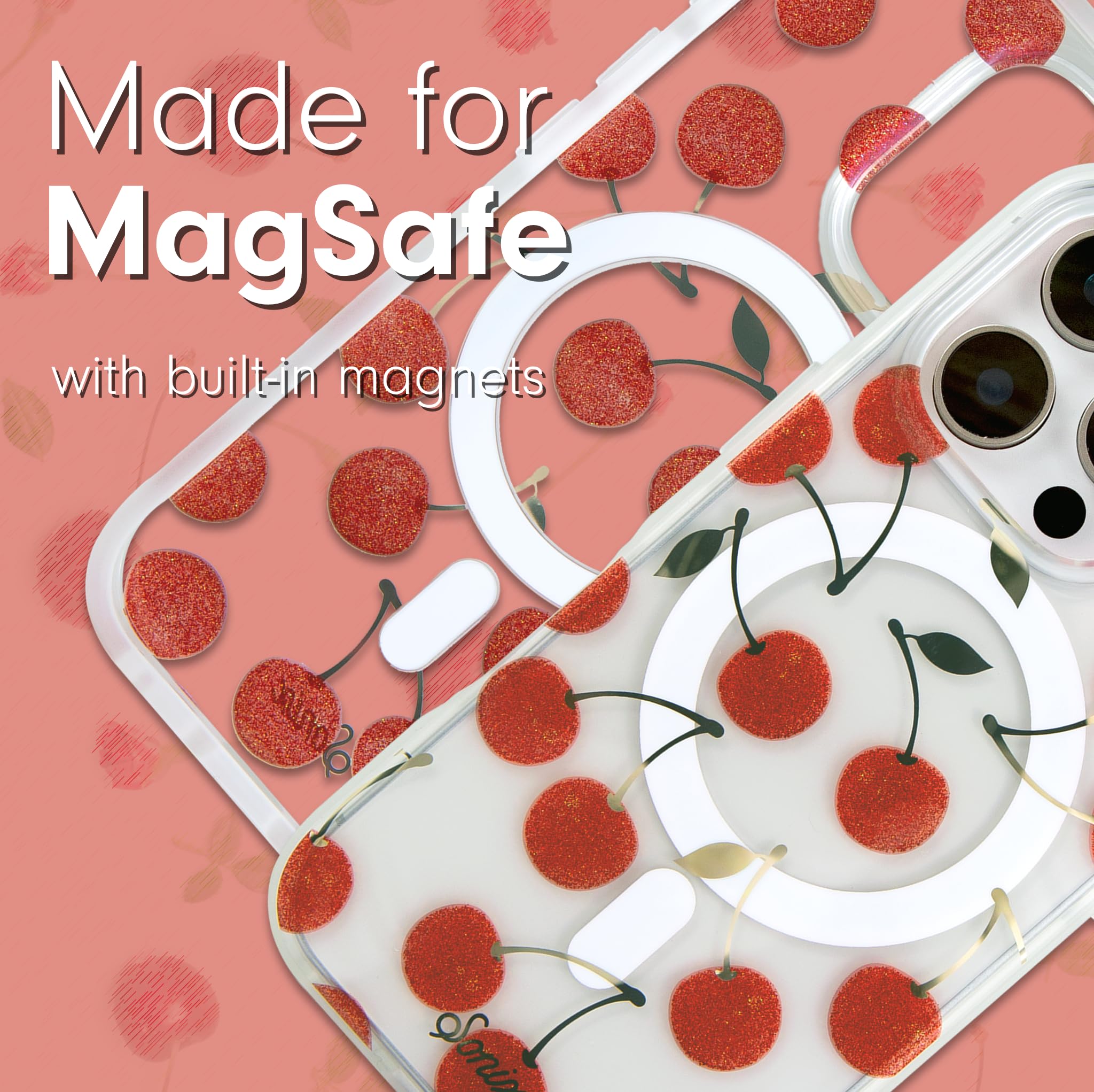 Sonix Case For Iphone 16 Pro Max | Compatible With Magsafe | 10Ft Drop Tested | Cherry On Top