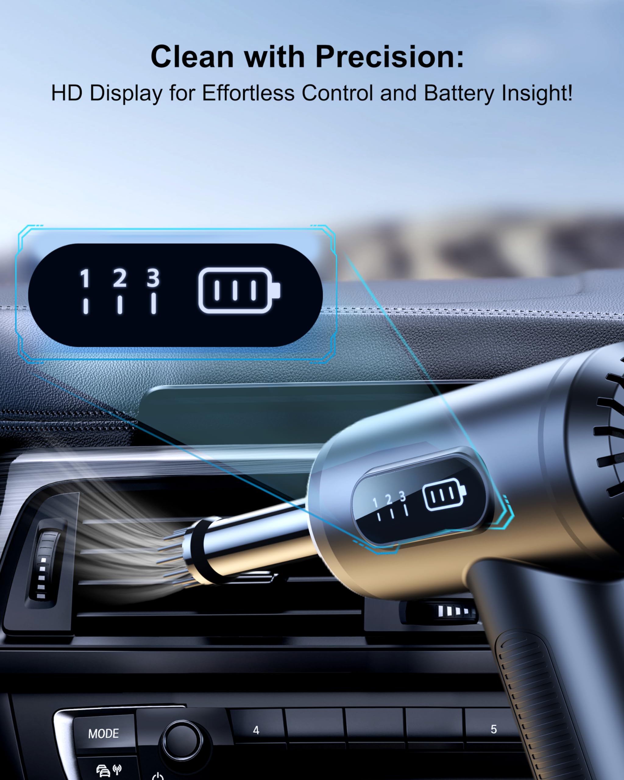 Lihan Compressed Air Duster,Dust Cleaner For Car,Computer,Keyboard,Camera,Desk,Laptop,Mini Electric Blower For Yoga Ball,Balloon,Air Bed.