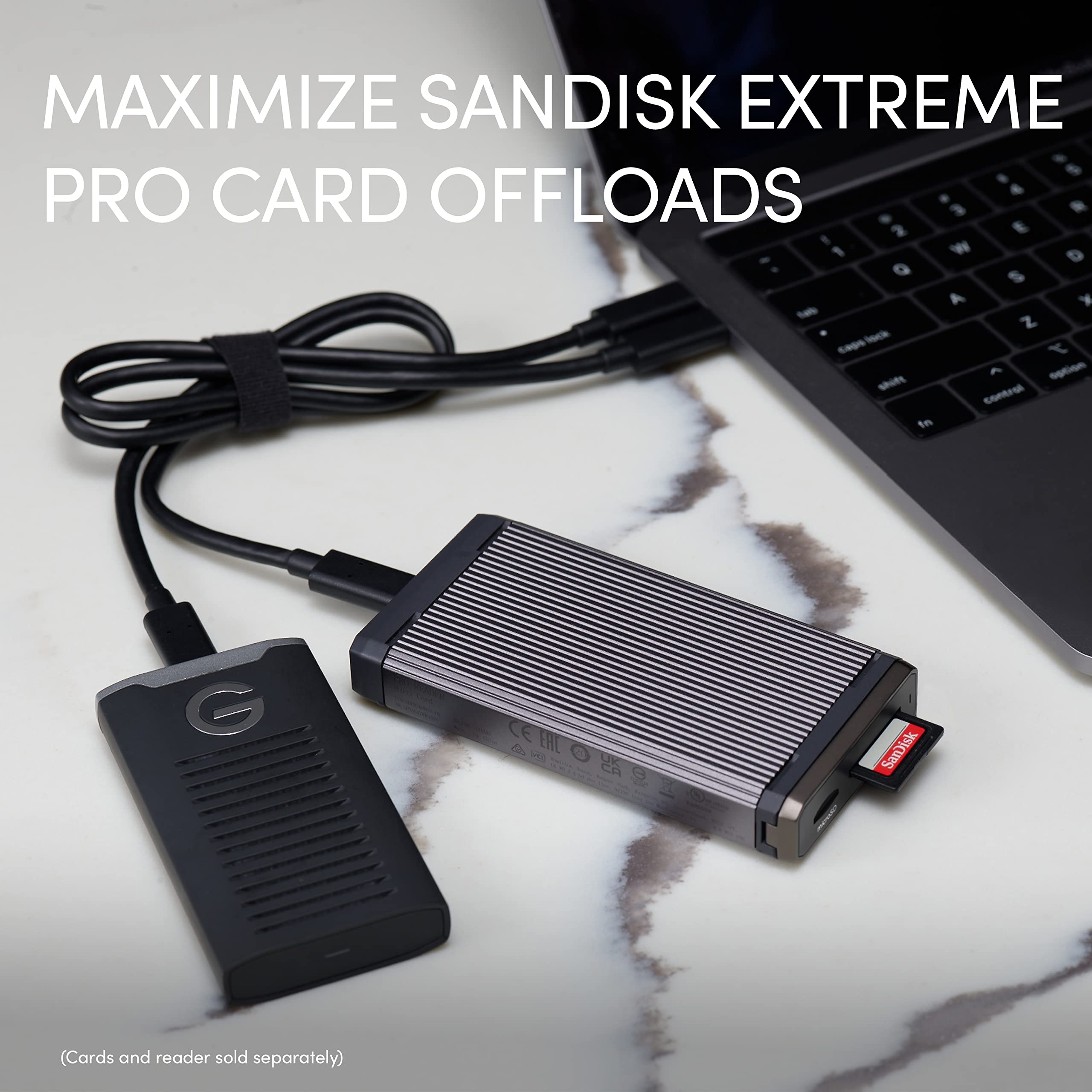 Sandisk Professional Pro Reader Sd And Microsd   High Performance Card Reader For Sd And Microsd Cards, Usb 3.2 Gen 1   Sdpr5A8 0000 Gband