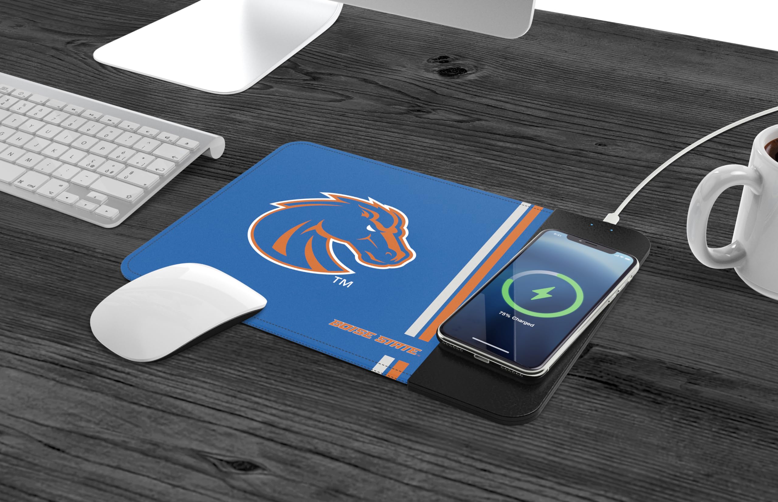Soar Ncaa Wireless Charging Mouse Pad, Boise State Broncos