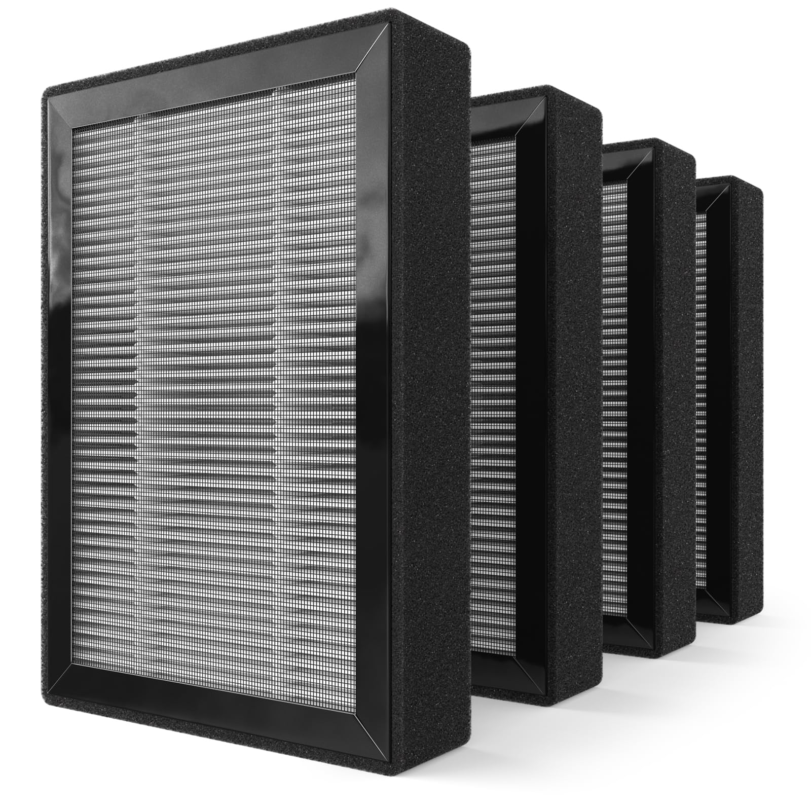 Lv H128 Replacement Hepa Filter For Levoit Lv H128, Puurvsas (Hm669A), Rovacs (Rv60) Air Cleaner Purifier, Lv H128 Rf, 4 Pack