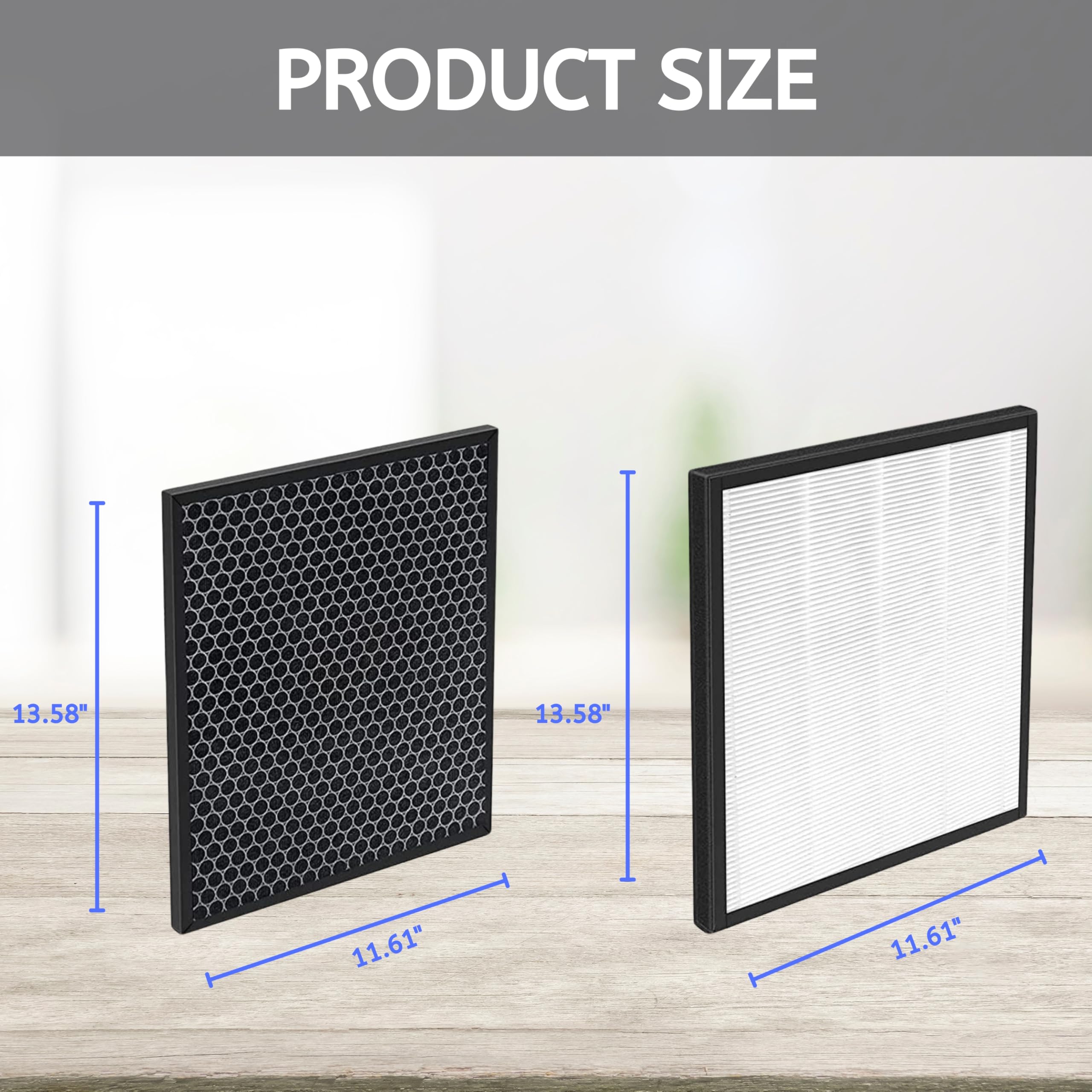 Nispira Hepa Air Filter Plus Carbon Pre Filter Replacement Compatible With Levoit Air Purifier Lv Pur131, 2 Sets