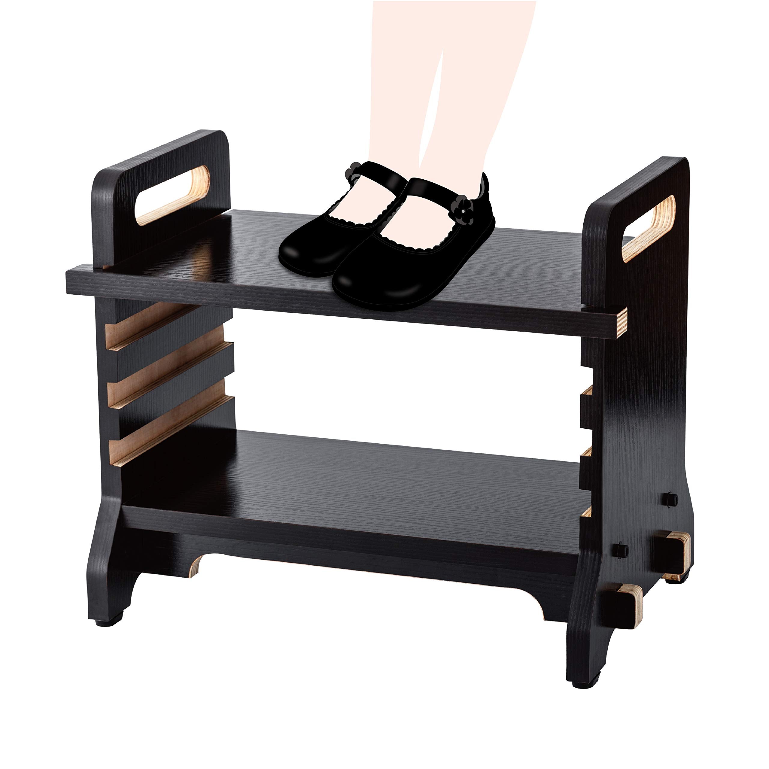 Strongtek Adjustable Piano Foot Rest For Kids, Heavy Duty Wood Piano Foot Stool For Beginners To Improve Posture, Play Comfort, 