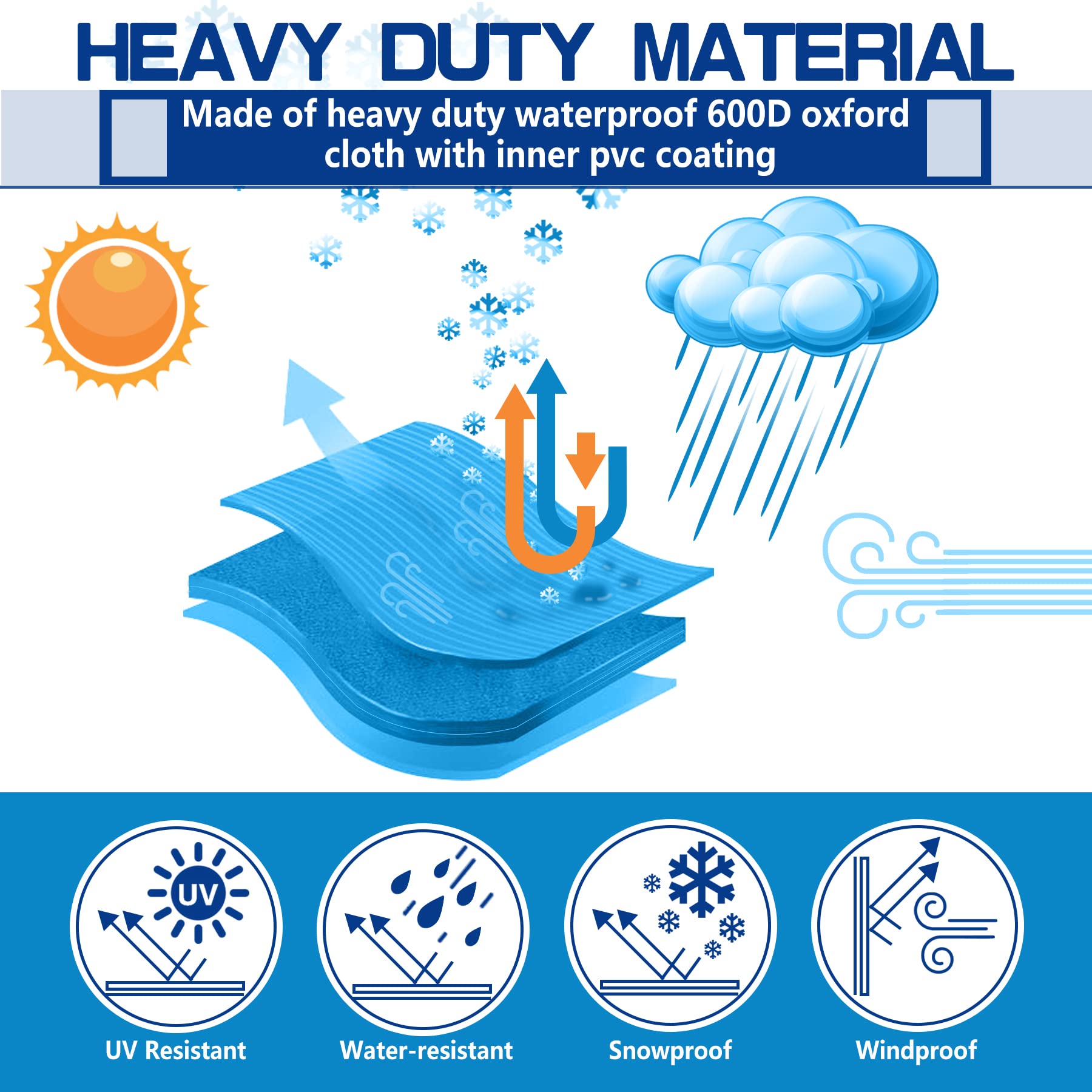 Wintcomfort U Shaped Window Air Conditioner Winter Cover, Heavy Duty Air Conditioner Cover For Outdoor Units Protection, Waterpr