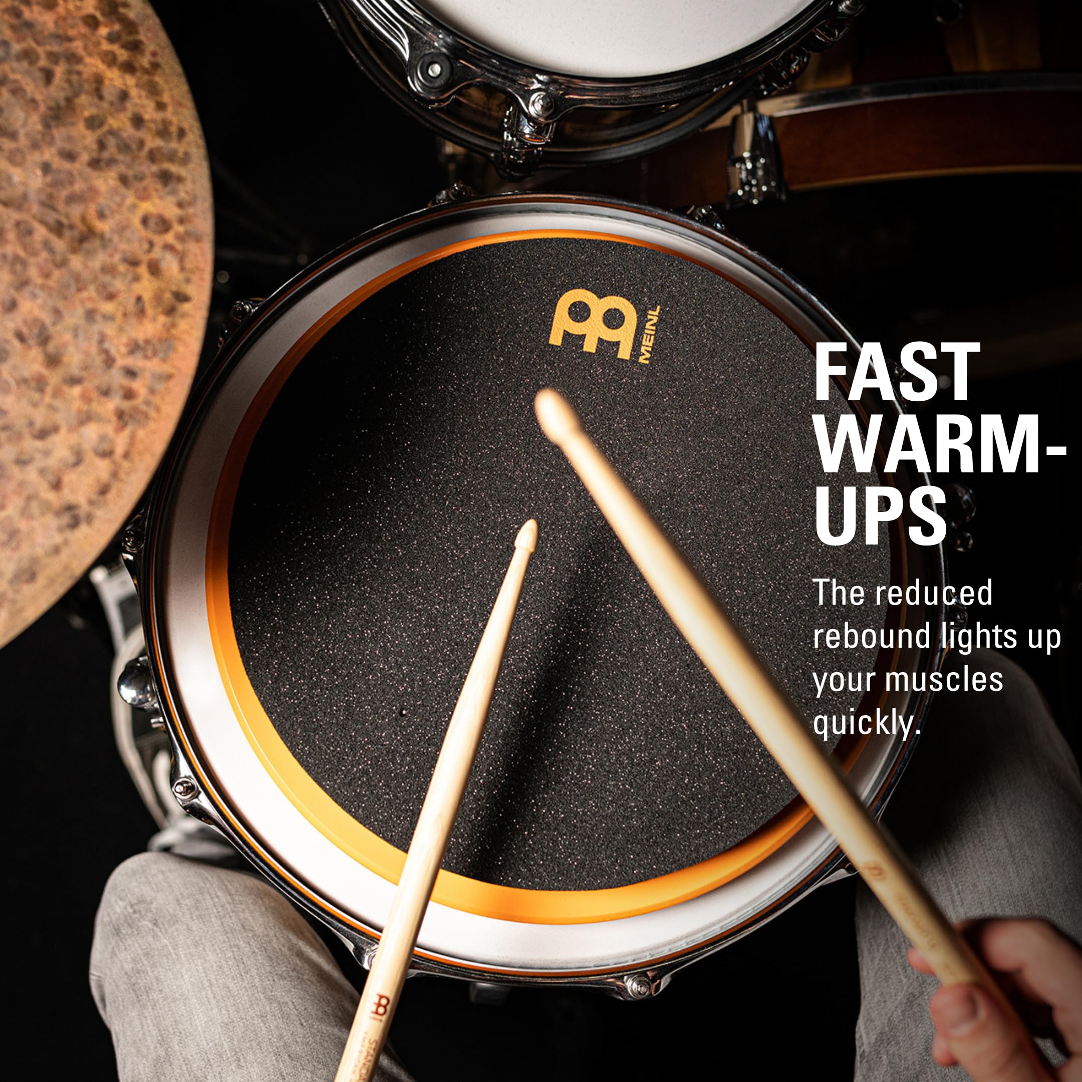 Meinl Cymbals 12'' Marshmallow Drum Practice Pad For Ultra Quiet Sticking, Medium Rebound And Mountable On Cymbal Stands (Mmp12O