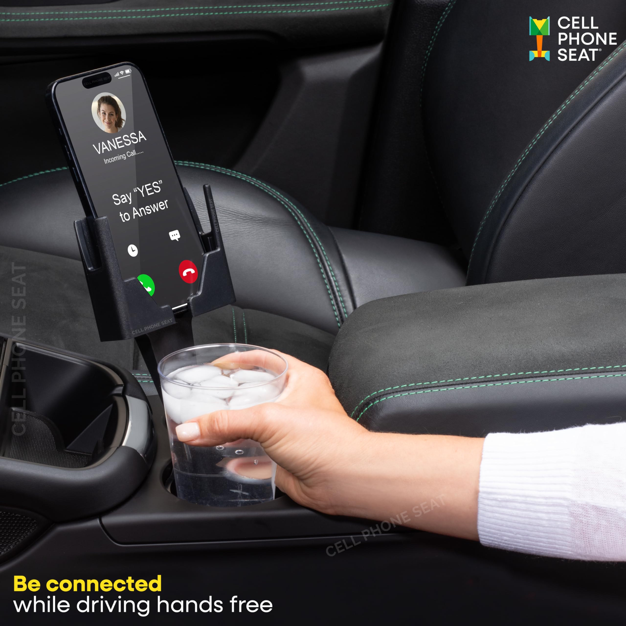 Cup Holder Phone Holder - Made In Usa - Cell Phone Car Mount, Universal Car Cup Mount Compatible With All Smartphones, Iphone 16