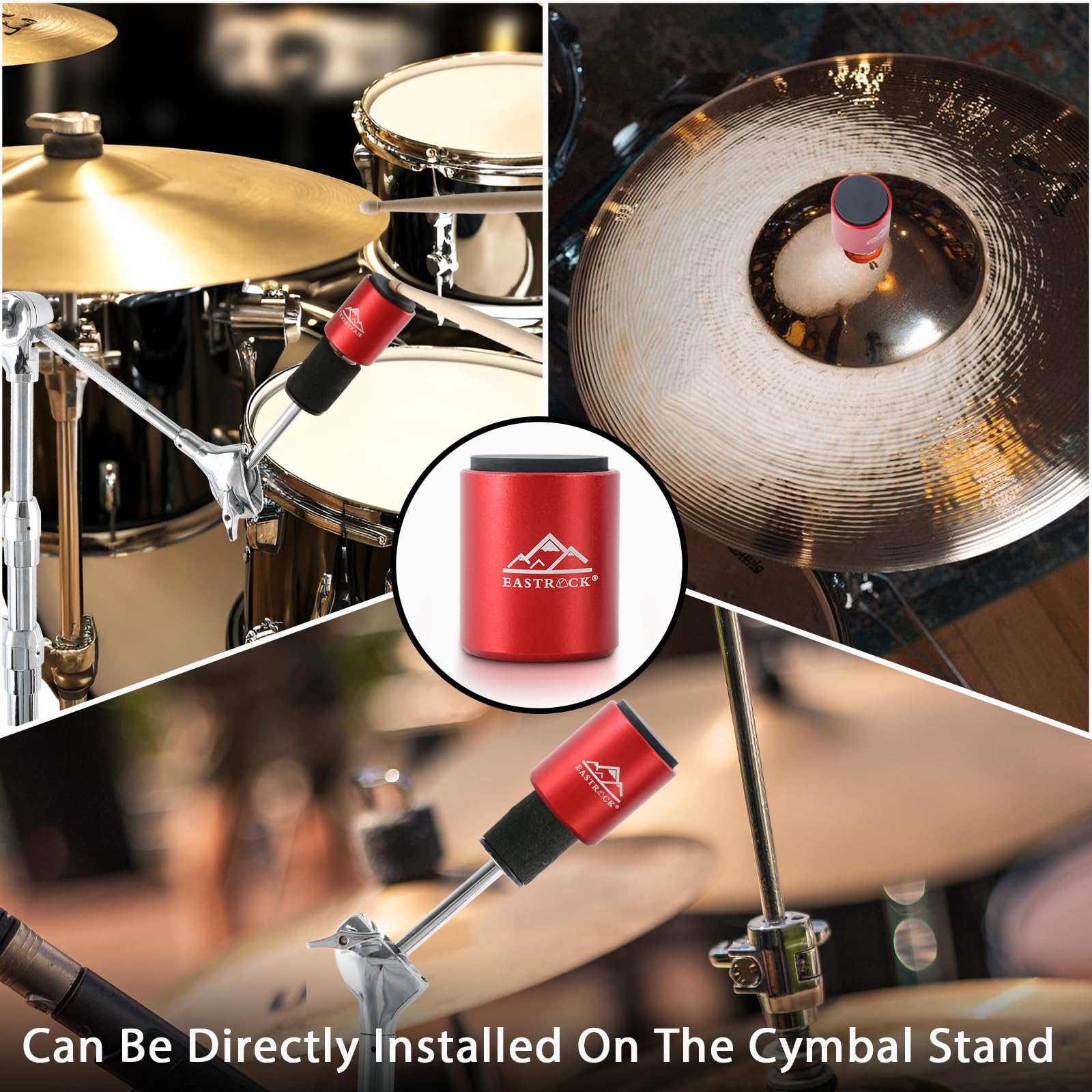 Eastrock Mini Practice Drum Pad Without Stand, 2.16 Inches Silent Drum Pad, Silicone Dumb Drum For Beginners (Red)