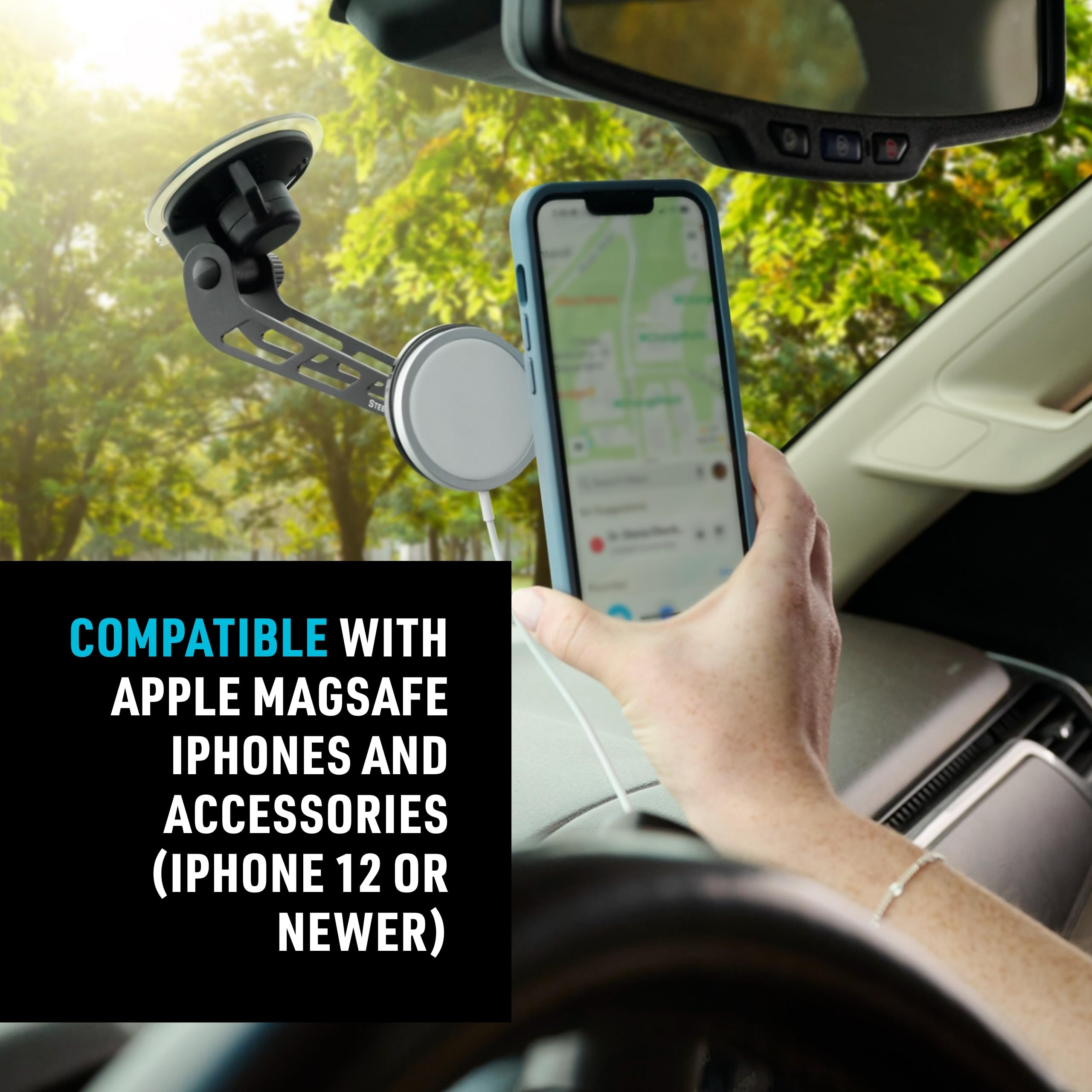 Nite Ize Steelie Windshield Kit - Magnetic Cell Phone Holder For Car Accessories - Sturdy Car Windshield Mount For Cell Phones -