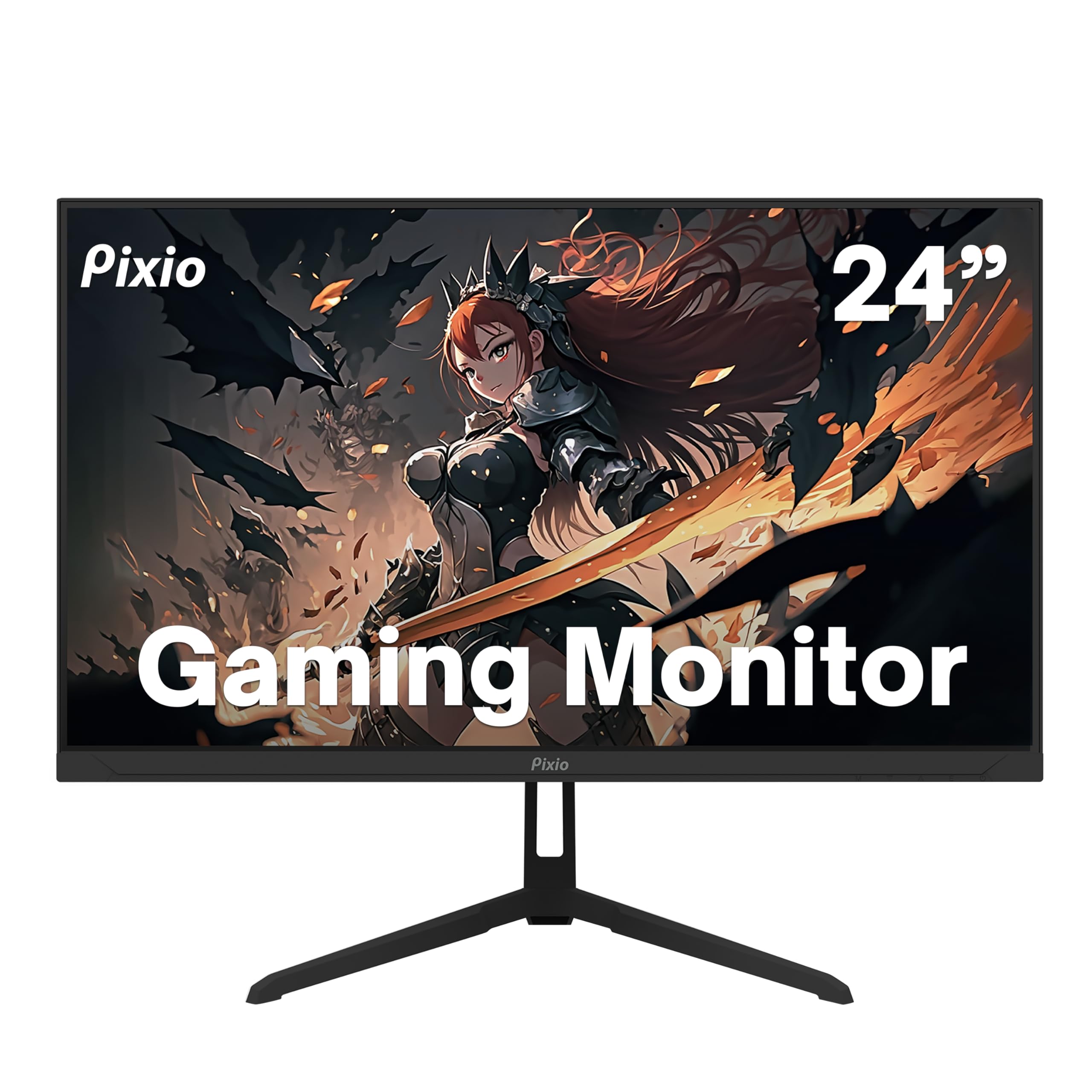 Pixio Px248 Wave 24 Inch 200Hz Refresh Rate Fhd 1080P Resolution Fast Ips Panel 1Ms Gtg Response Time Gaming Monitor With Adapti