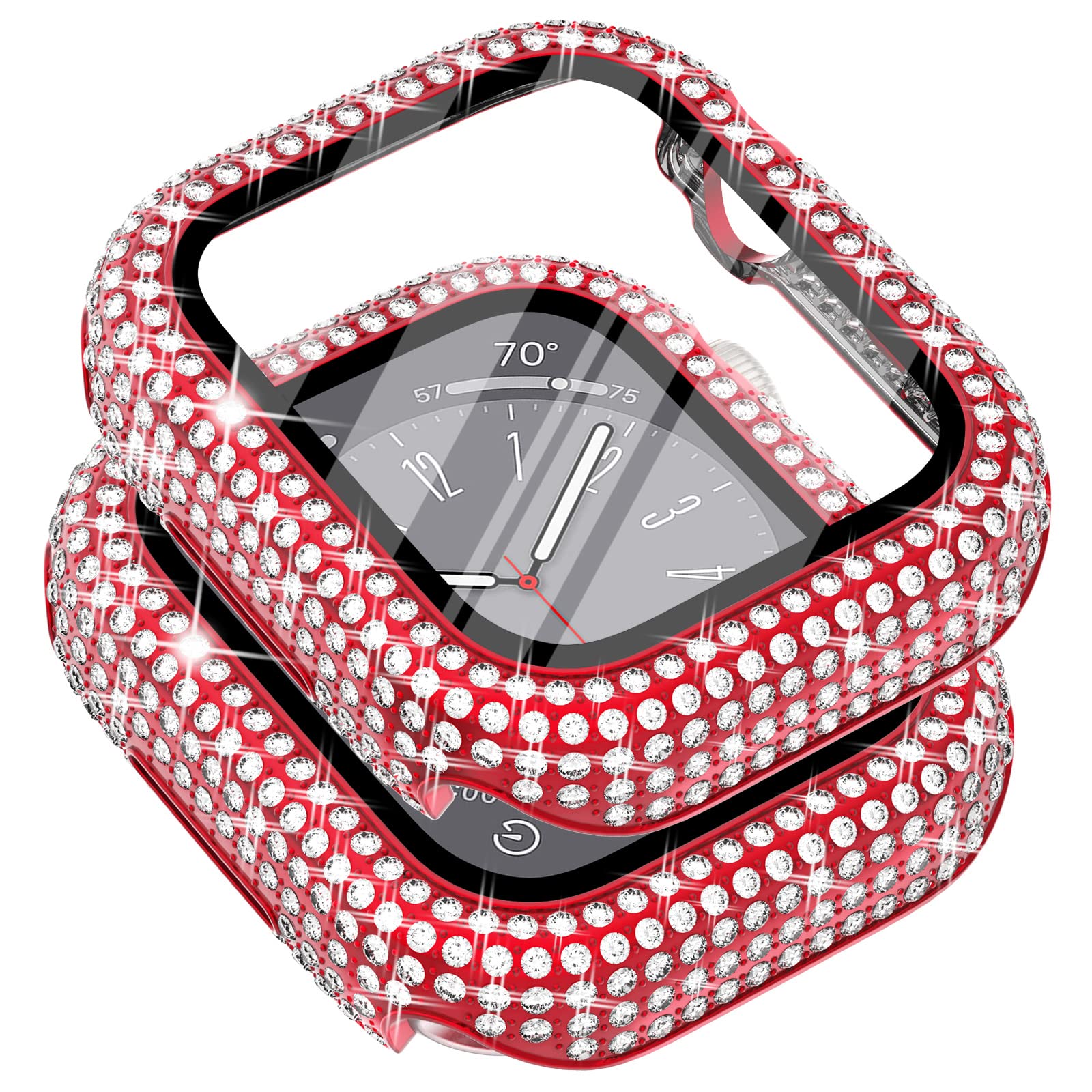 Surace Compatible With Apple Watch Case 38Mm, 300 Diamonds With Screen Protector For Apple Watch Series 6/5/4/3/2/1, Bling Case