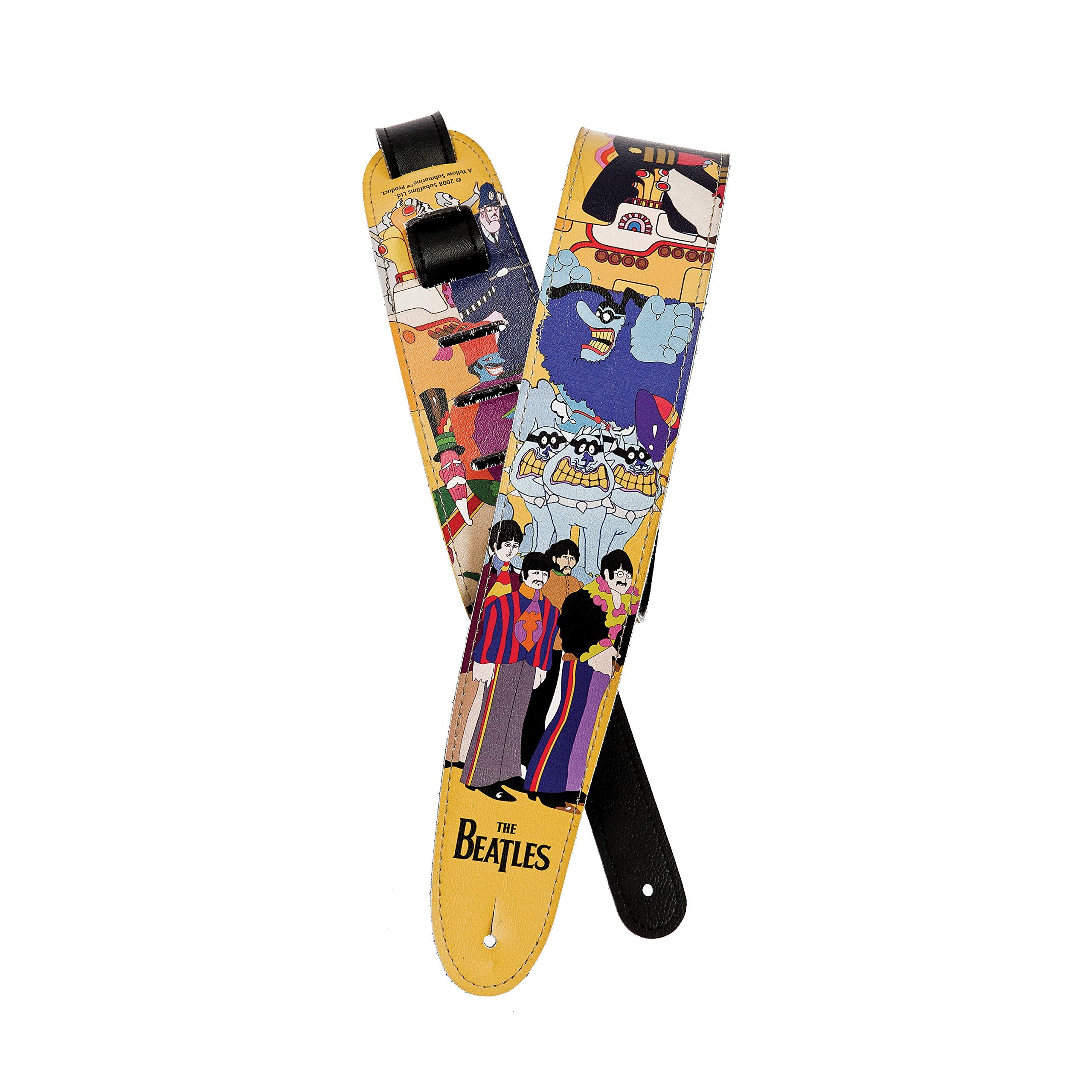 DAddario Accessories Planet Waves Beatles Vinyl Guitar Strap, Yellow Submarine (25LB06)