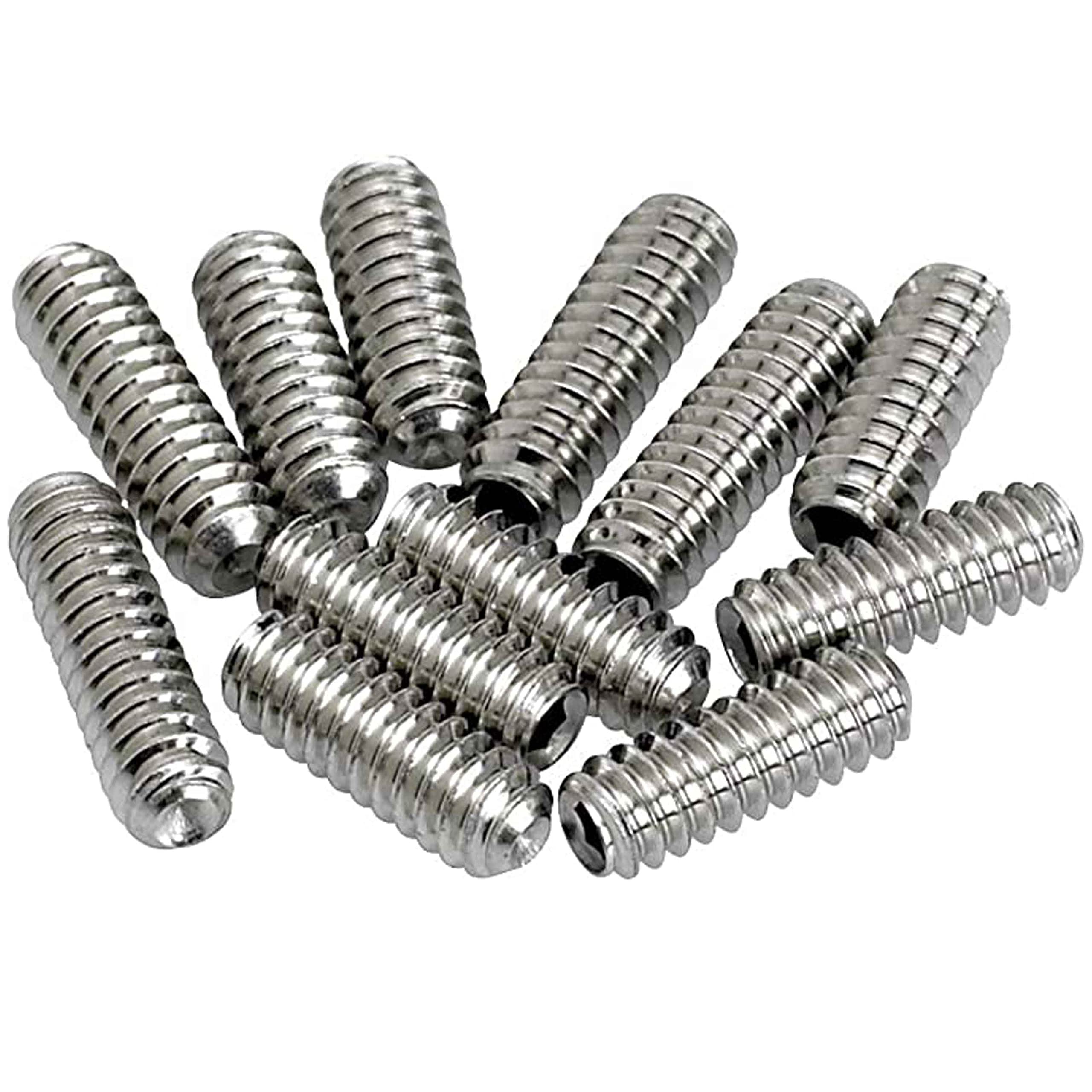 Monsterbolts   M3 X 6Mm & 8Mm Guitar Saddle Bridge Height Adjustment Screws Metric (Mim), Stainless Steel, 12 Pack