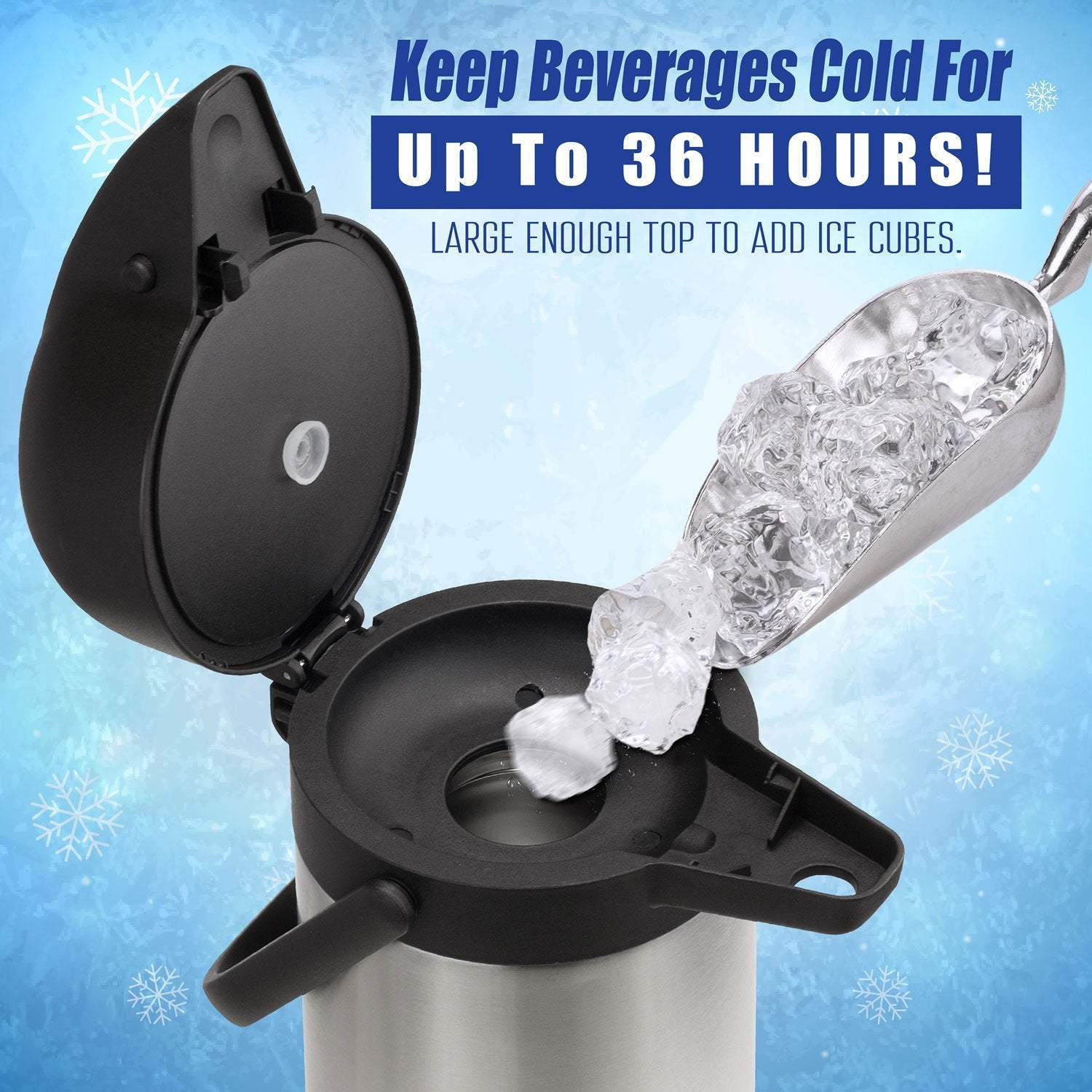 Airpot Coffee Dispenser With Pump   102 Oz Insulated Stainless Steel Coffee Carafe   Thermal Beverage Dispenser   Thermos Urn Fo