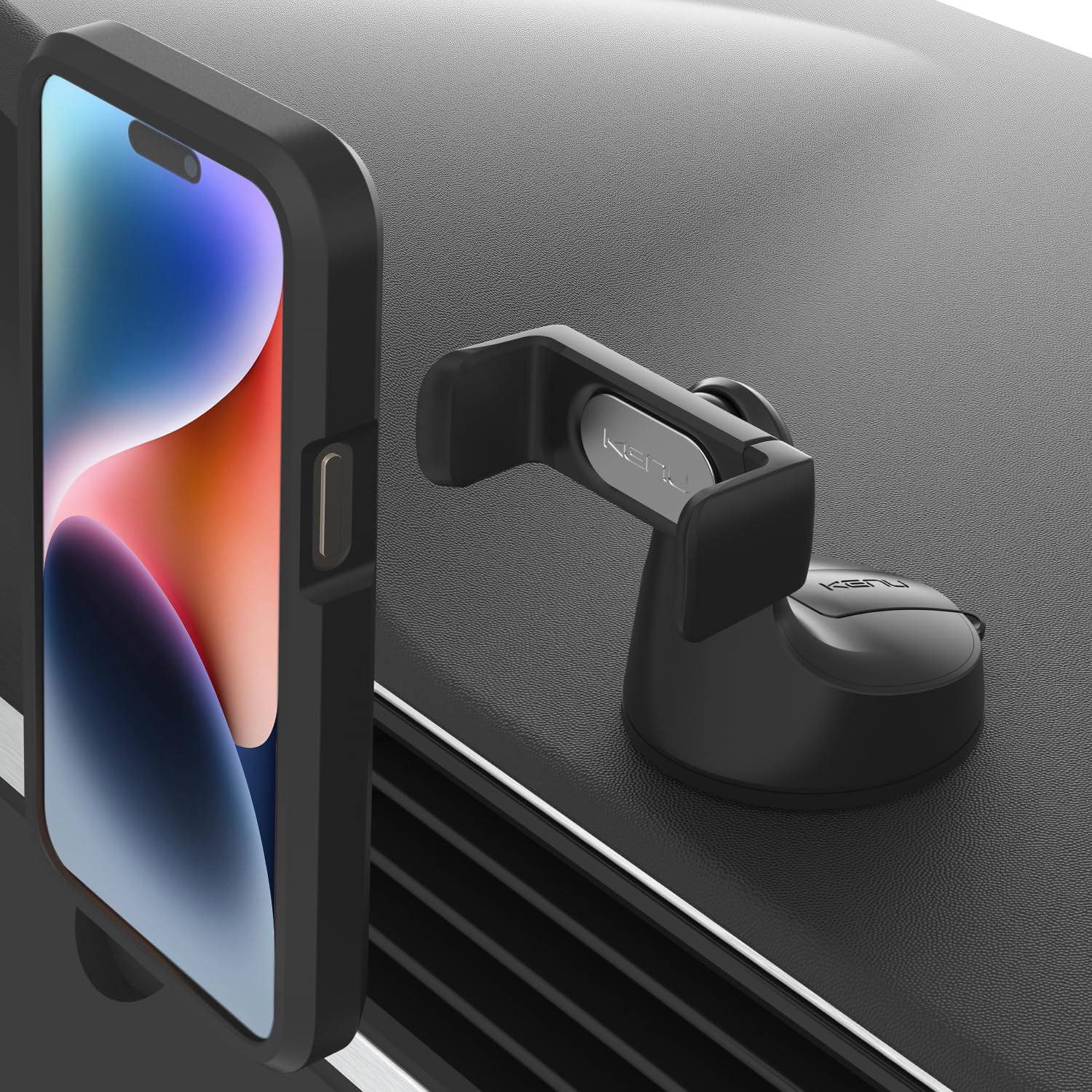 Kenu Airbase Pro Car Phone Mount For Dashboard And Windshield - Desk Phone Stand - 360 Degree Rotation - Grips Expand To 3.6 Inc