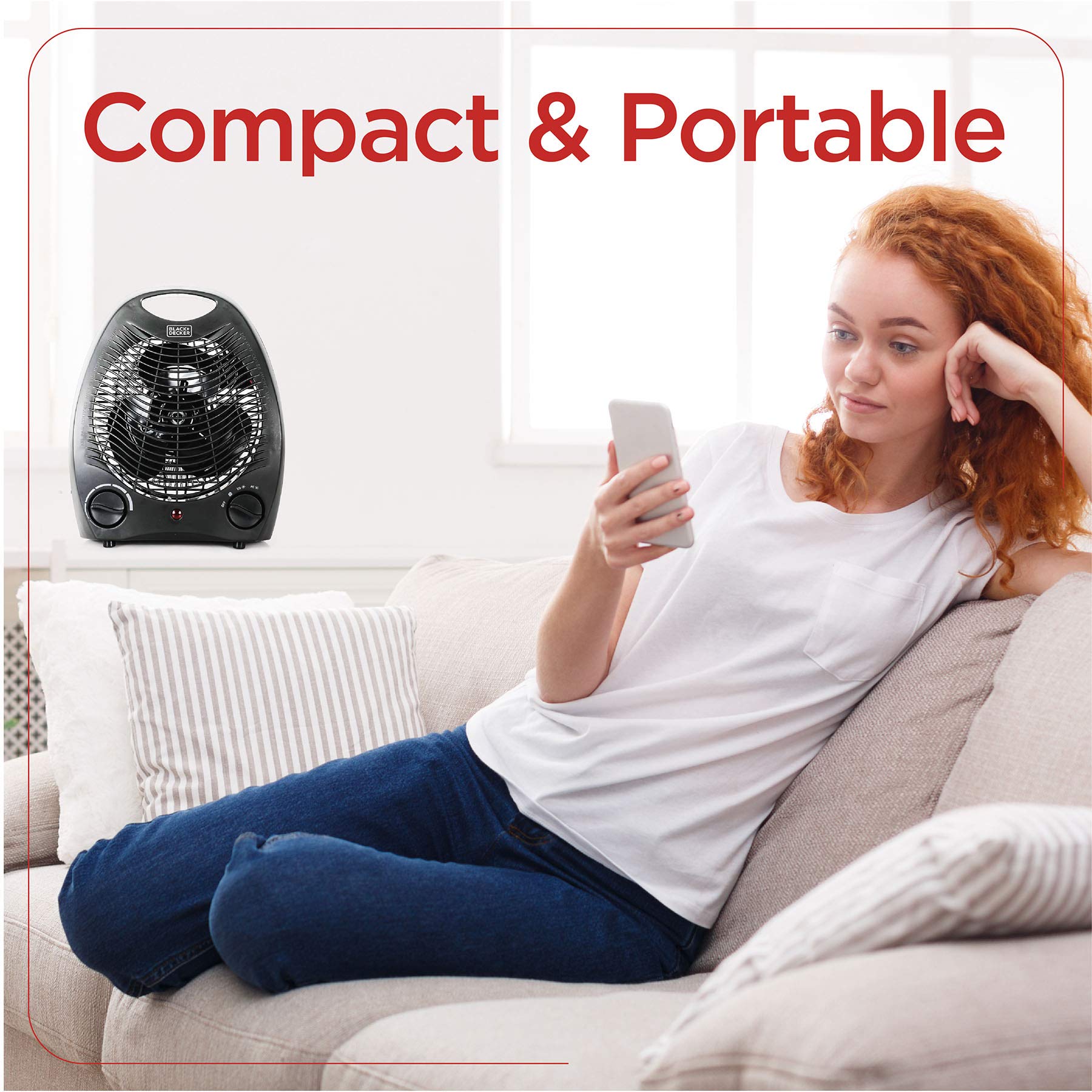 Black+Decker Bhd101B 1,500 Watt Personal Desktop Heater (Black)