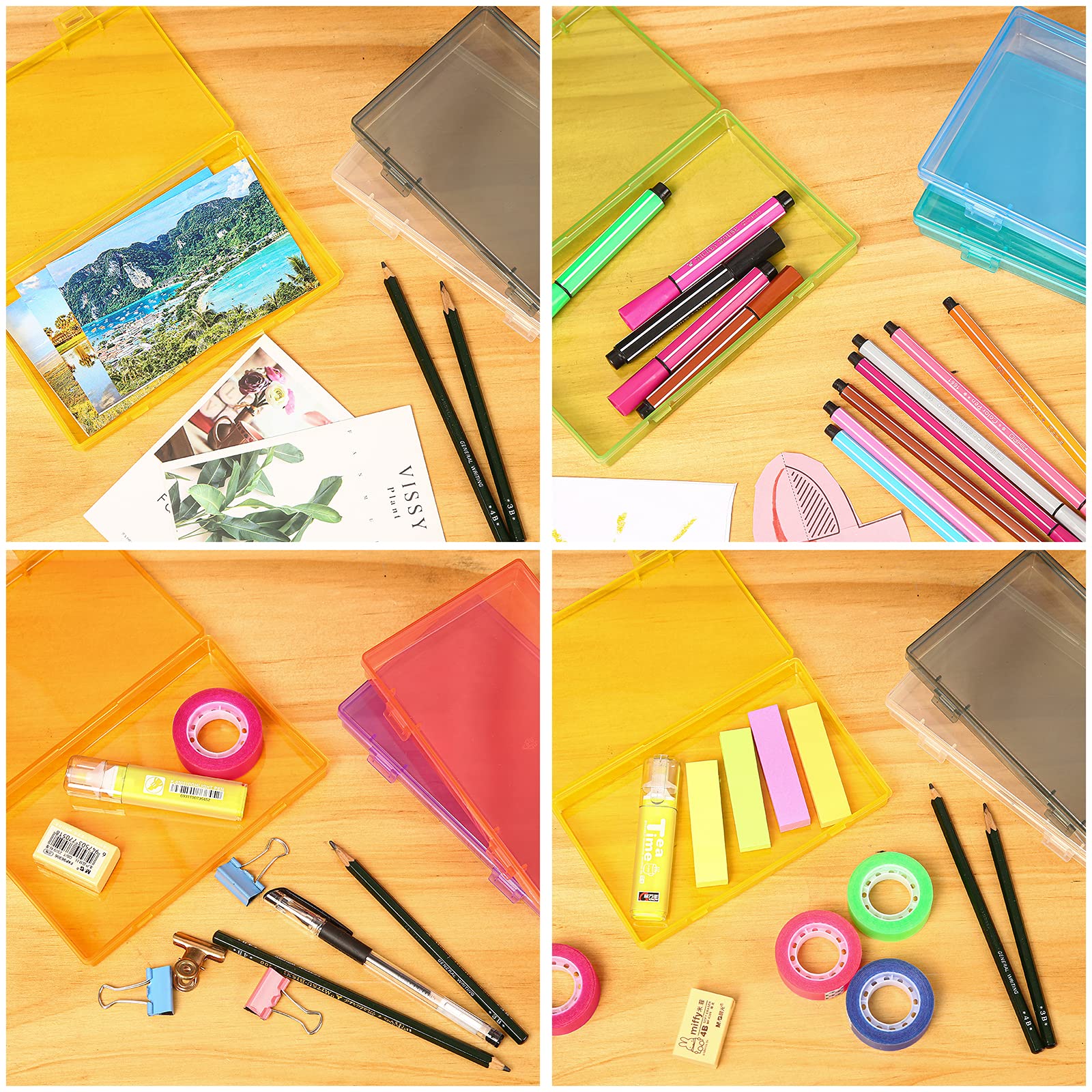 Photo Storage Box 4X6, 18 Inner Photo Case Large Photo Organizer Acid Free Photo Box Storage Photo Keeper Photo Storage Case, Pl