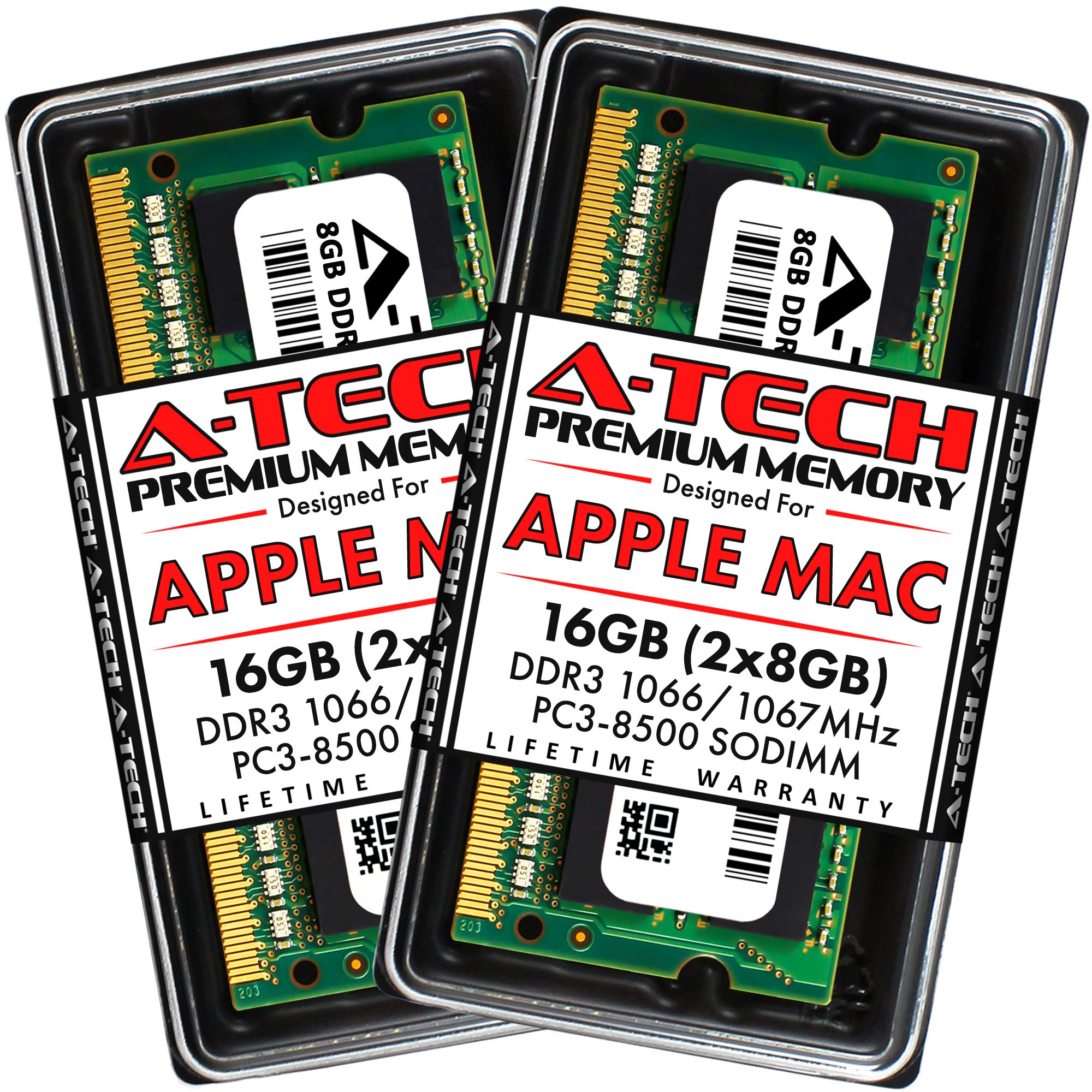 A Tech 16Gb (2 X 8Gb) Pc3 8500 Ddr3 1066/1067 Mhz Ram For Macbook (Mid 2010 13 Inch), Macbook Pro (Mid 2010 13 Inch), Imac (Late