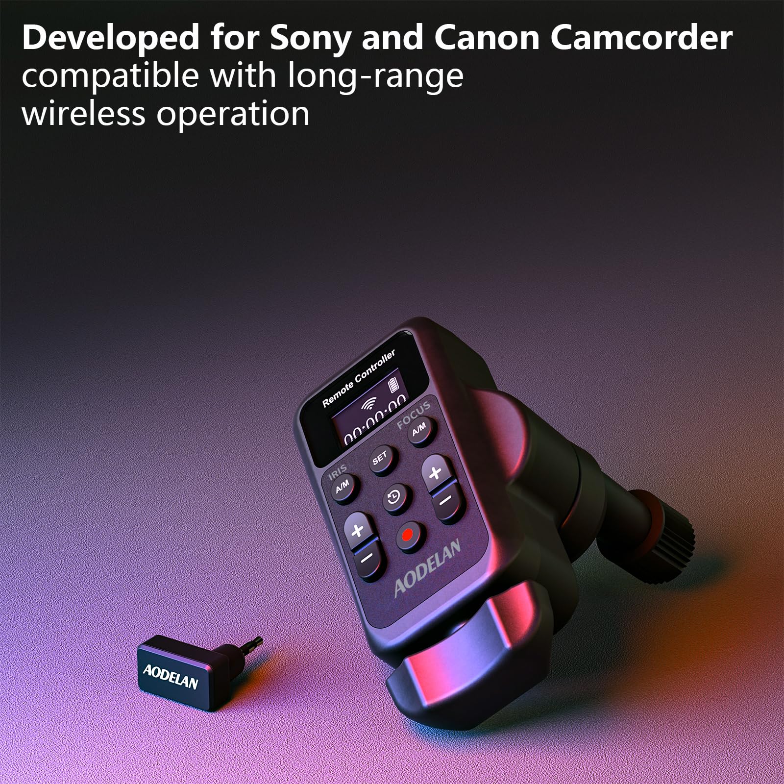 Wireless Camcorder Lanc Remote Control For Sony And Canon With 2.5Mm Jack Or Remote Jack, Video Zoom, Focus, Iris And Recording