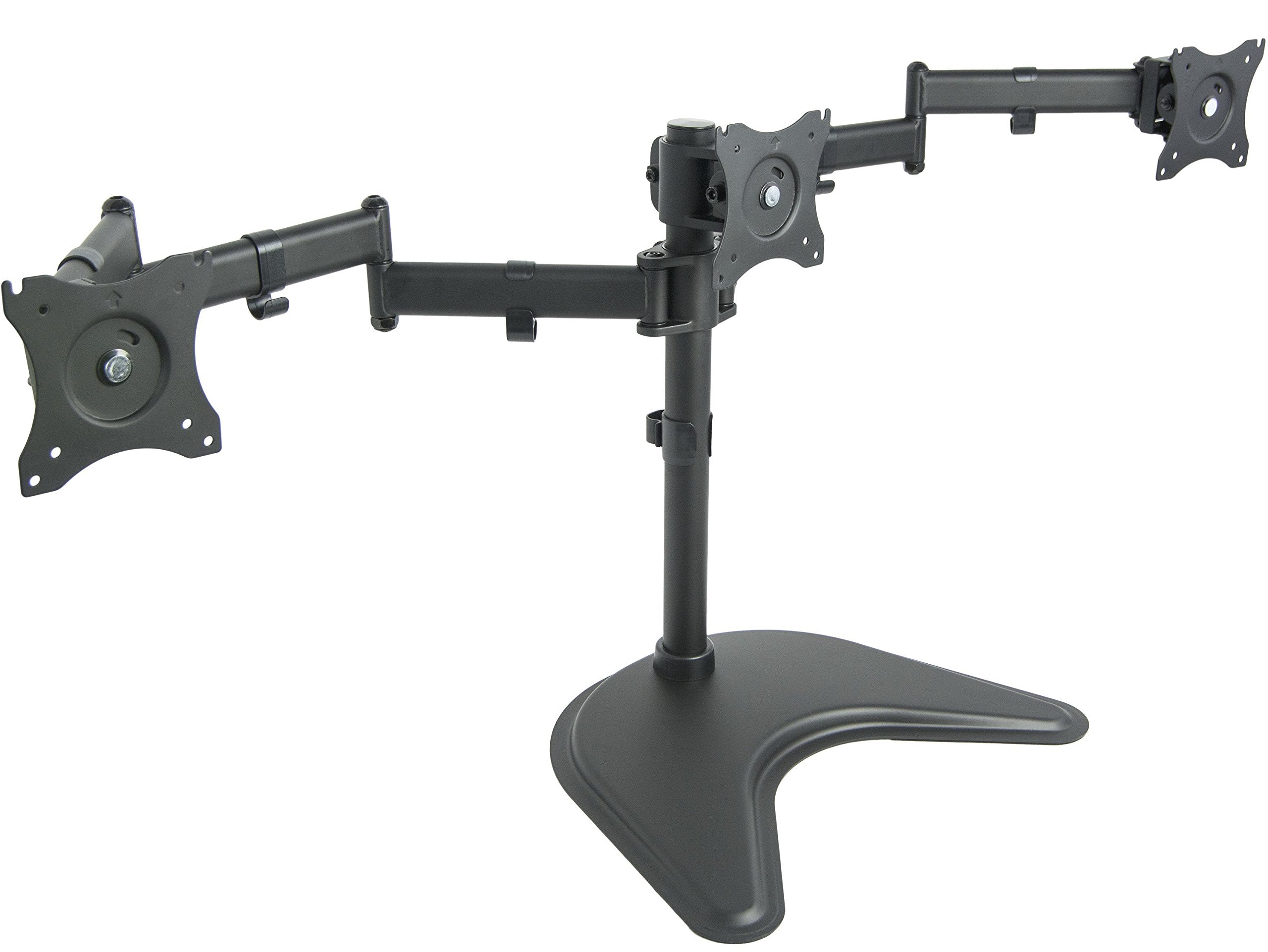 VIVO Triple Monitor Mount Fully Adjustable Desk Free Stand for 3 LCD Screens up to 24 inches STAND V003P