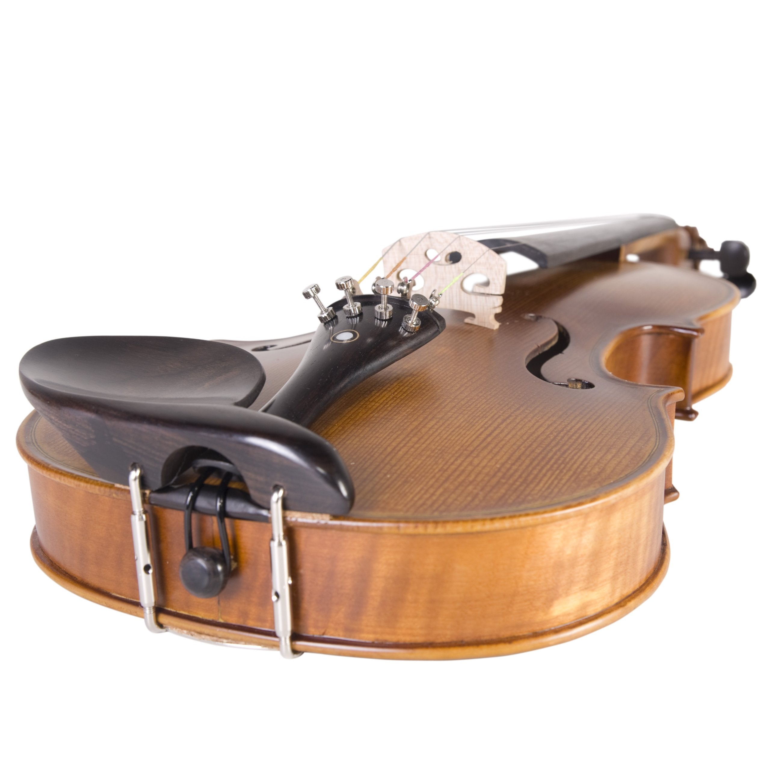 Cecilio Full Size 4/4 Violin With Hard Case & Shoulder Rest - Solidwood Ebony Fitted Violin With Daddario Strings, Ideal For Be