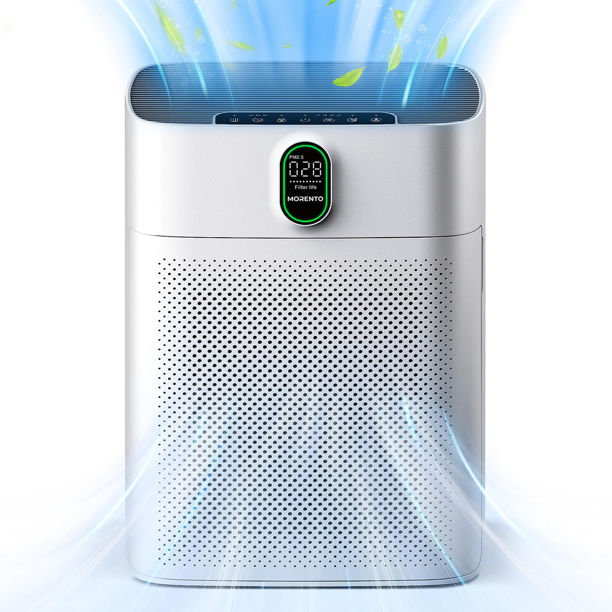 Morento Air Purifiers For Home Large Room Up To 1076 Sq Ft With Pm 2.5 Display Air Quality Sensor For Pet Hair, Double Sided Air